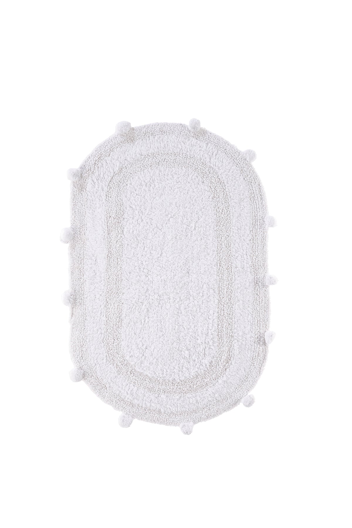 Lampetie | Eris Tekli Banyo Paspası 50x80 Beyaz
