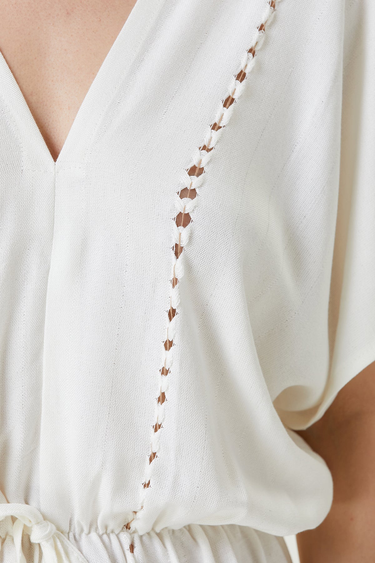 Serene Long Beach Dress - Brown Knitted Openwork