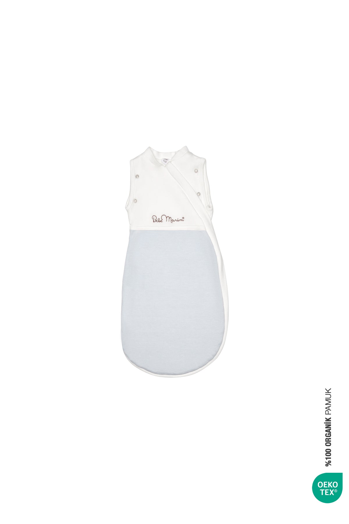 Bebemarin 2-Piece Organic Newborn Gift Set Blue | Swaddle Sleeper, Muslin Blanket