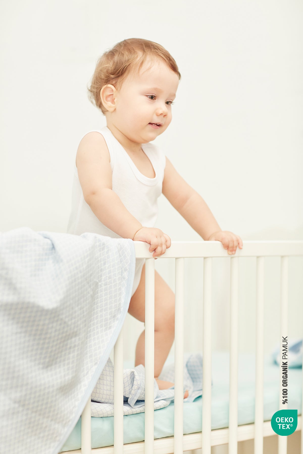 BebeMarin Mermaid Müslin Battaniye 120x120 Mavi