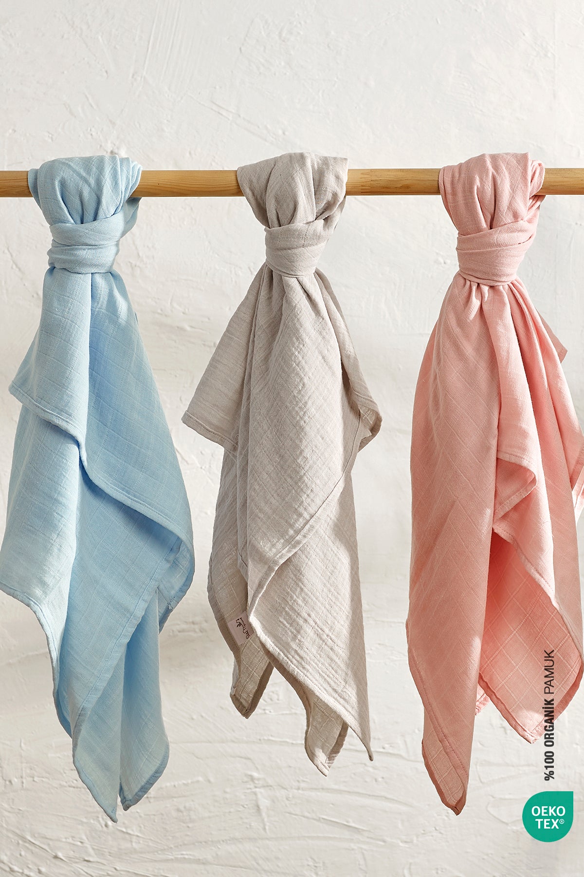 BebeMarin Çok Amaçlı Müslin Örtü 120x120 Pembe