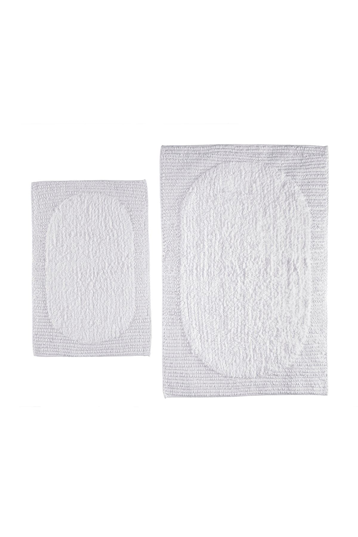 Plush 2 Piece Bath Mat Set 100% Cotton 40x60 + 60x90