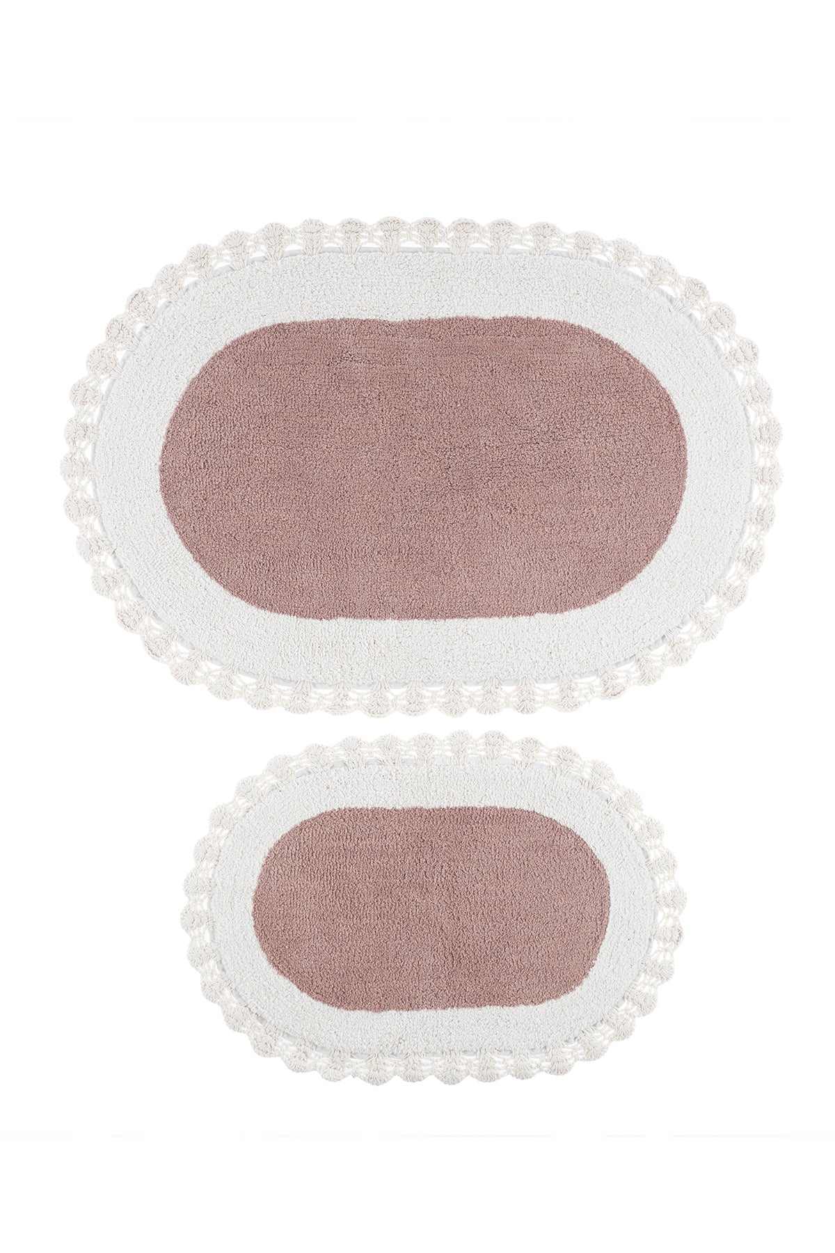 Bianca 2 Piece Bath Mat Set 100% Cotton 40x60 + 60x90 Cream