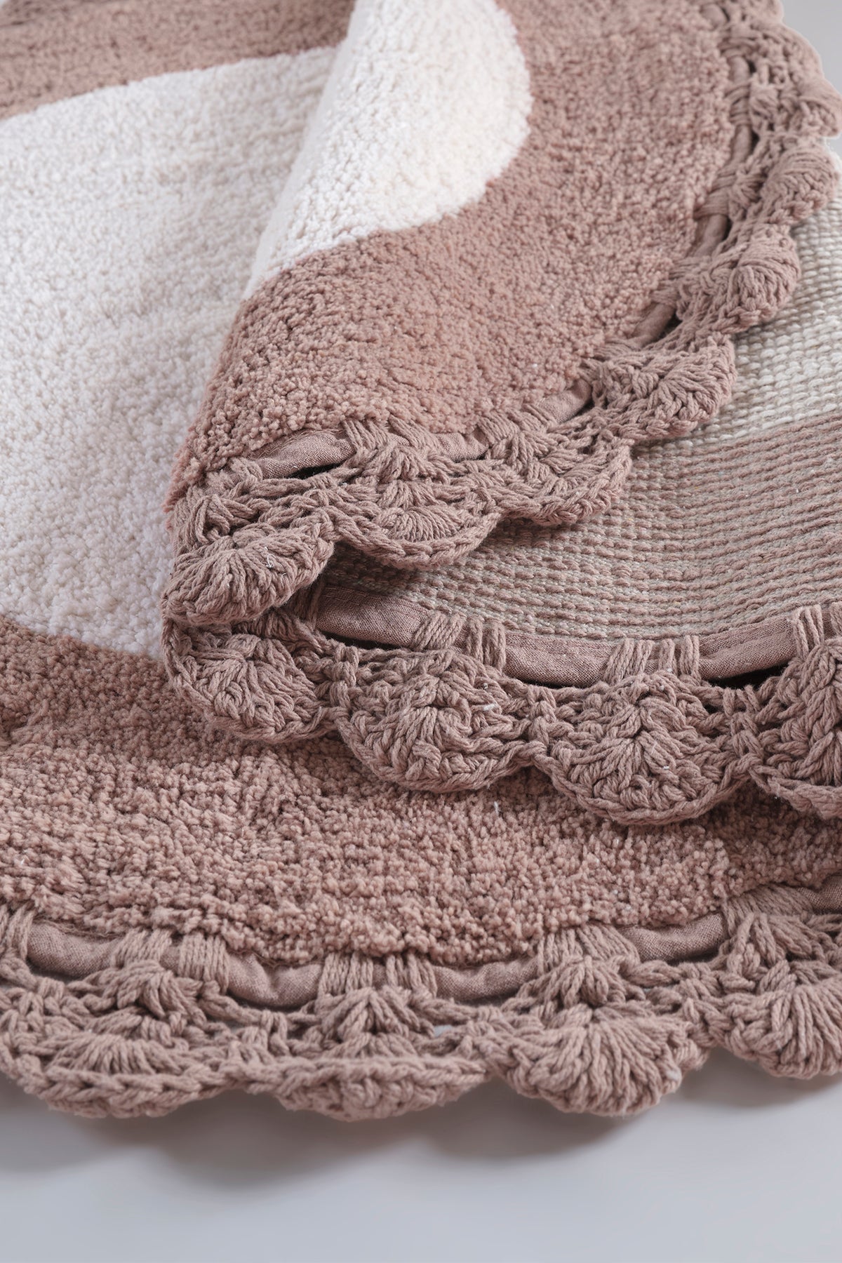 Bianca 2’li Takım Banyo Paspası %100 Pamuk 40x60 + 60x90 Acı Kahve