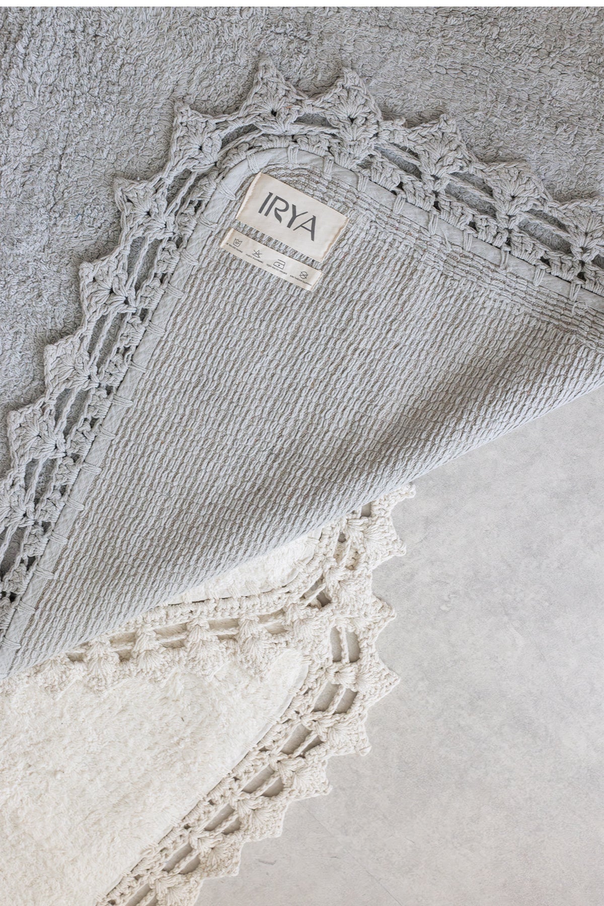 Rona Single Bath Mat Grey 100% Cotton 70x110