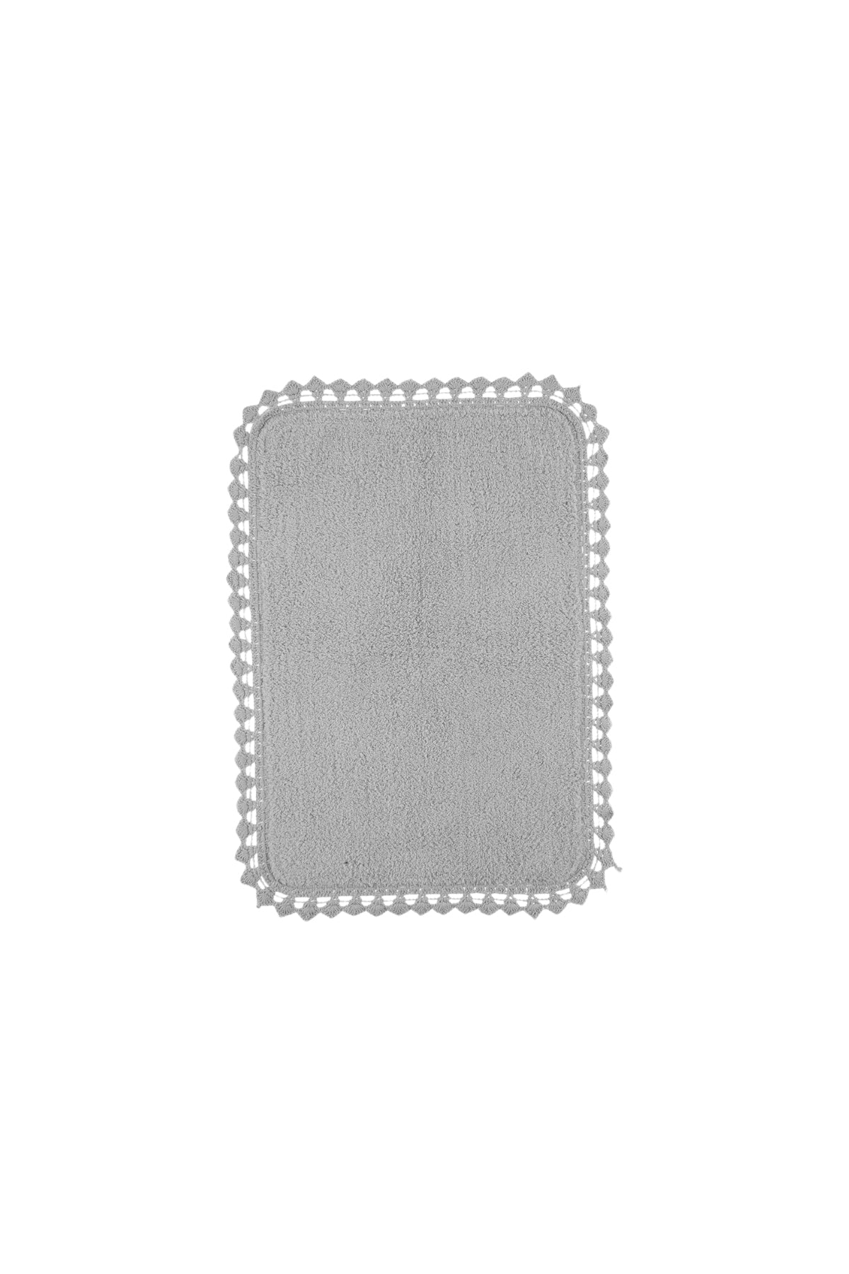 Rona Single Bath Mat Grey 100% Cotton 70x110