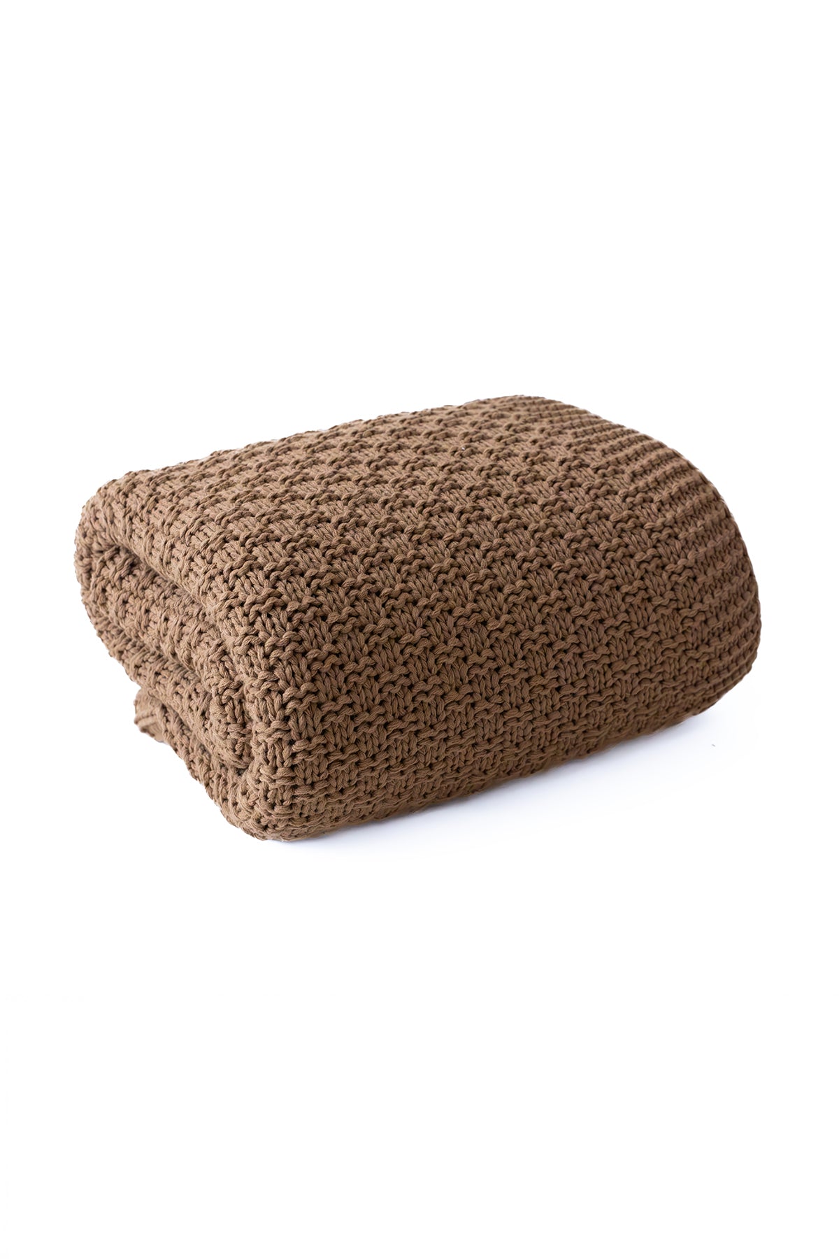 Hazel Örme Battaniye 130x170 Kahverengi