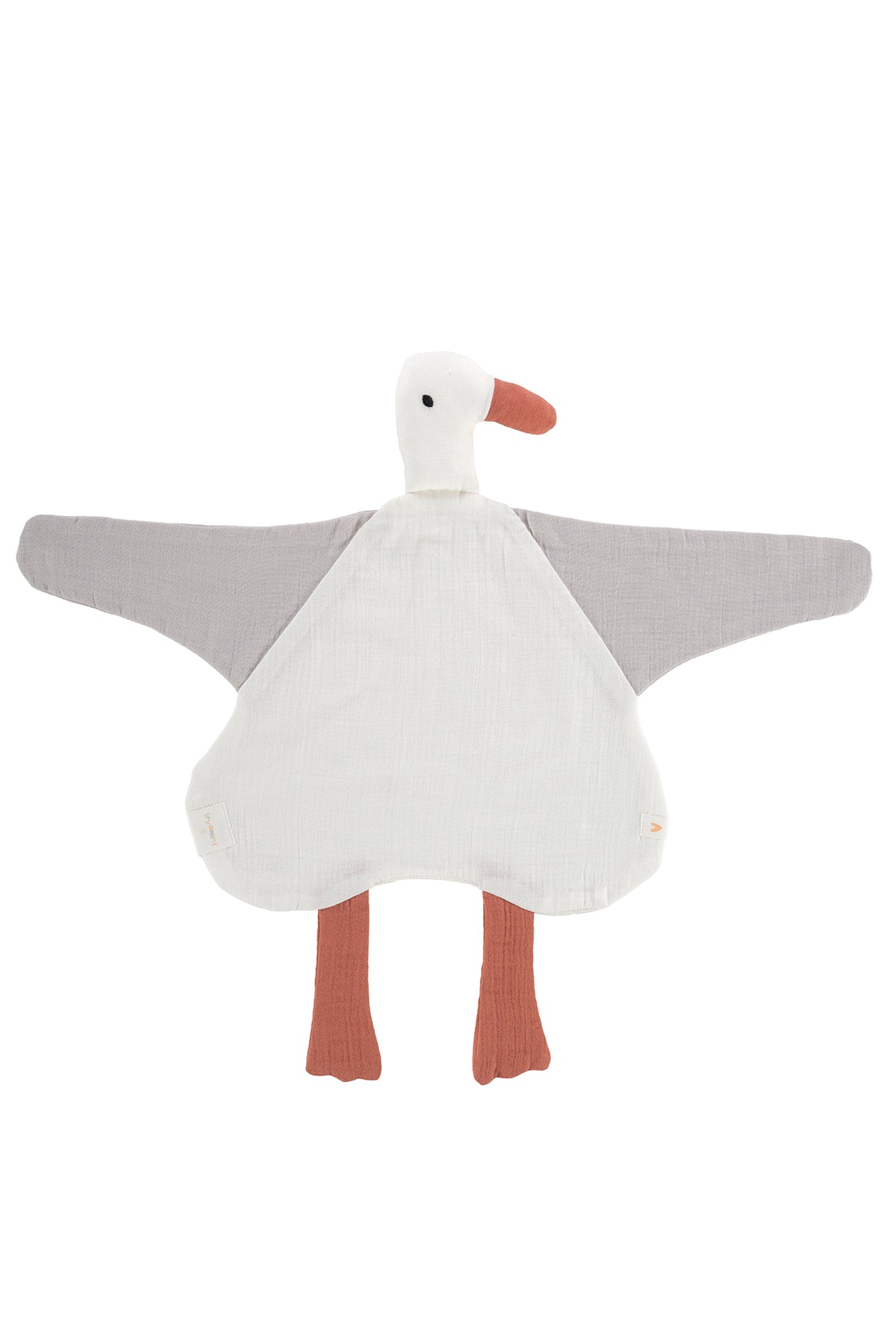 Birdie 2-Piece Organic Cotton Newborn Gift Set White | Sleep Companion, Muslin Blanket