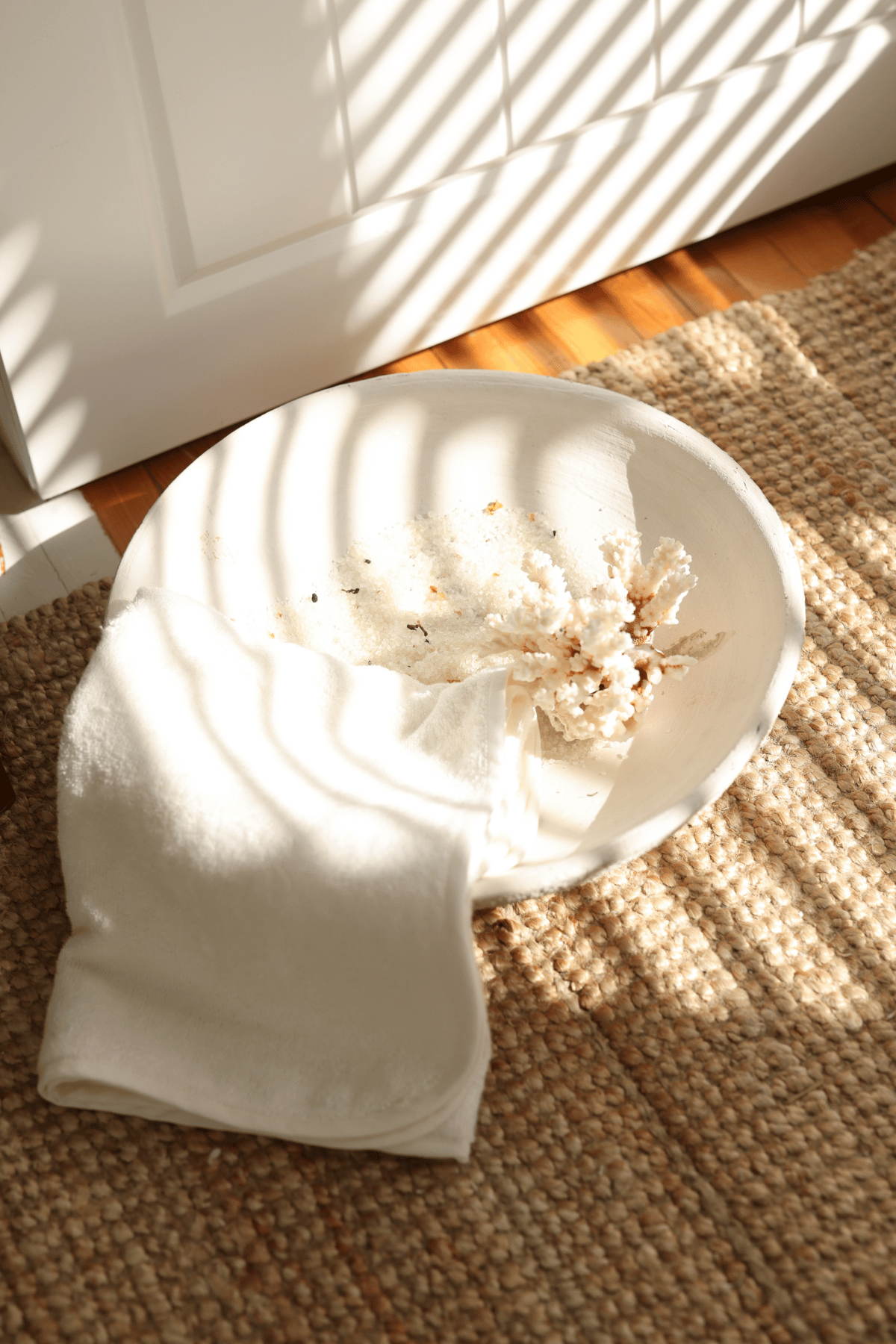 Sedef Bambu Banyo Havlusu 70x140 cm Ekru