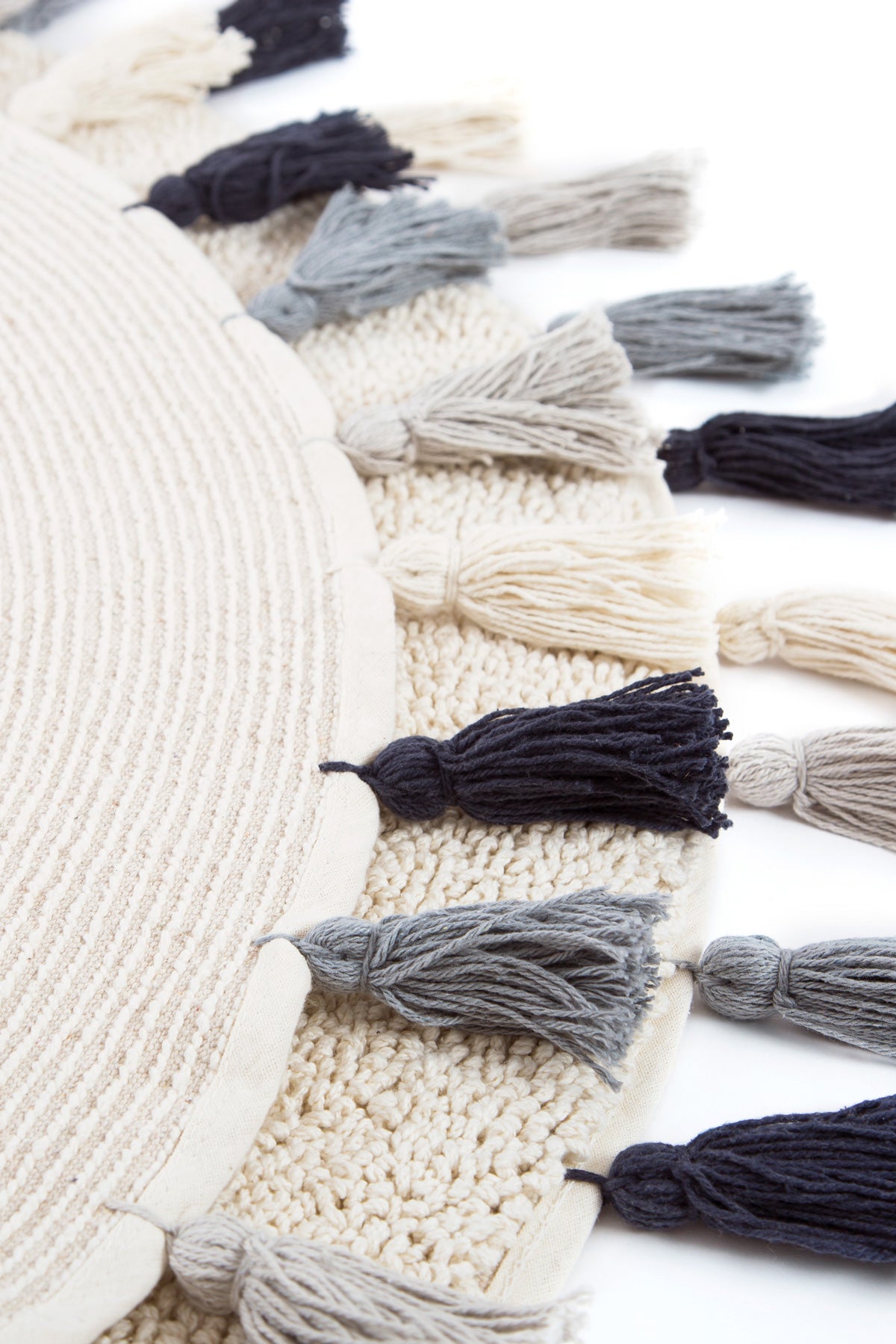 Laura Round Bath Mat 100% Cotton 100x100 Ecru