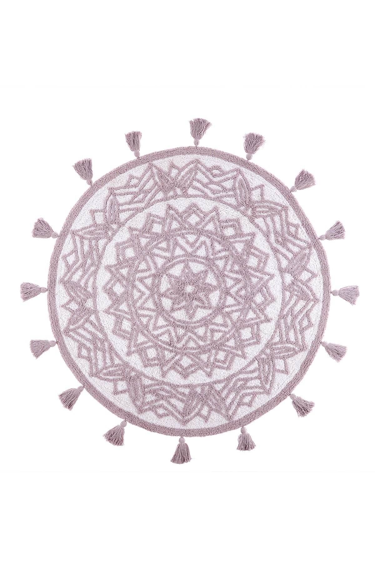 Pina Round Bath Mat 100% Cotton 100x100 Pink