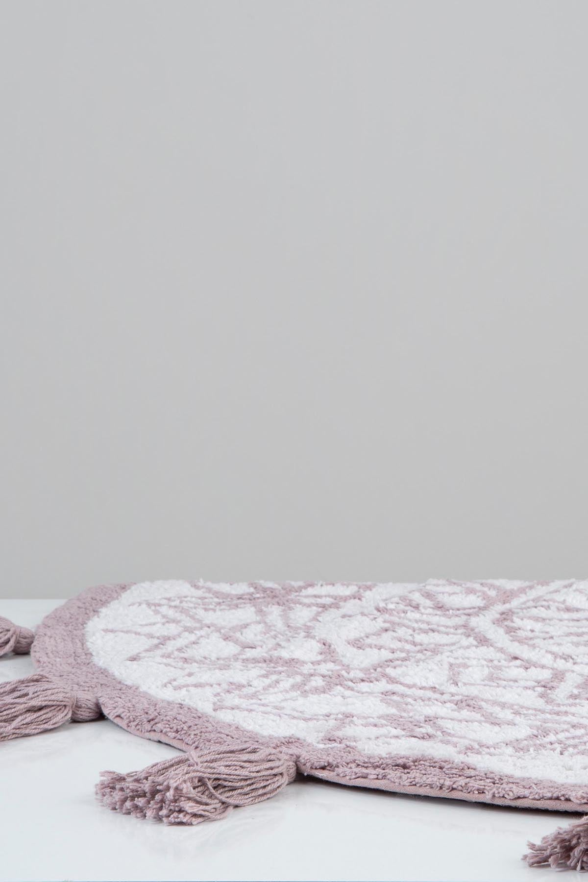 Pina Round Bath Mat 100% Cotton 100x100 Pink