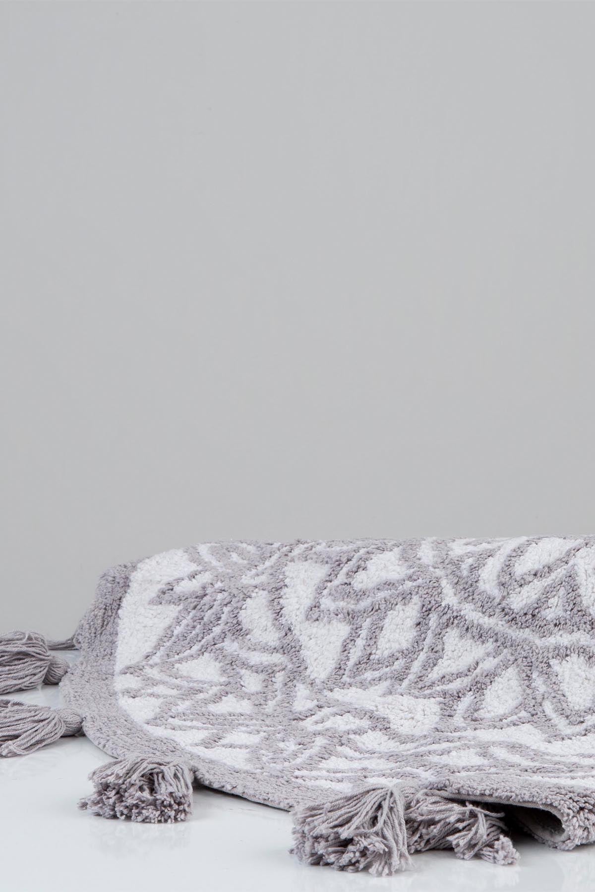 Pina Round Bath Mat 100% Cotton 100x100 Grey