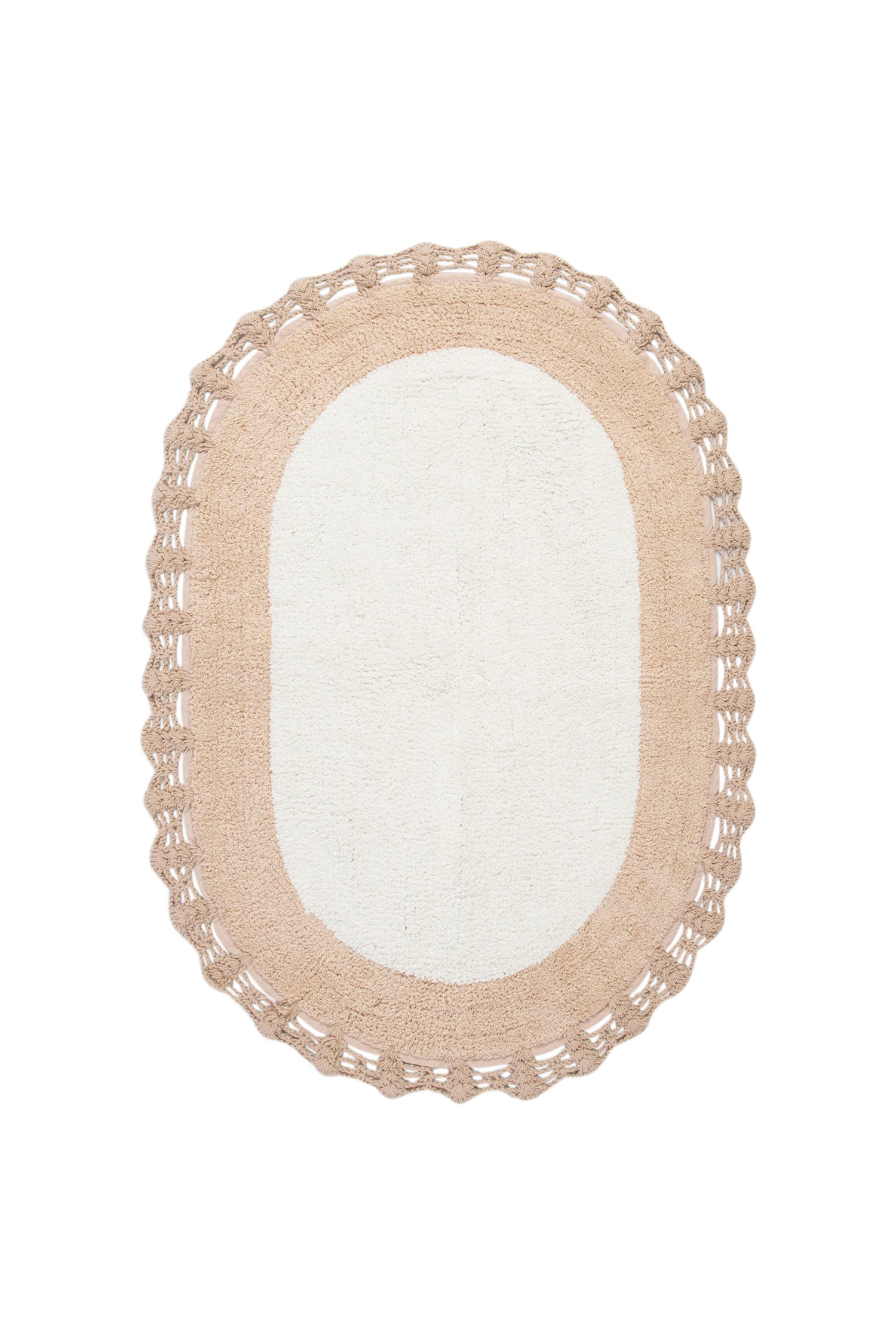 Bianca 2 Piece Bath Mat Set 100% Cotton 40x60 + 60x90 Ecru