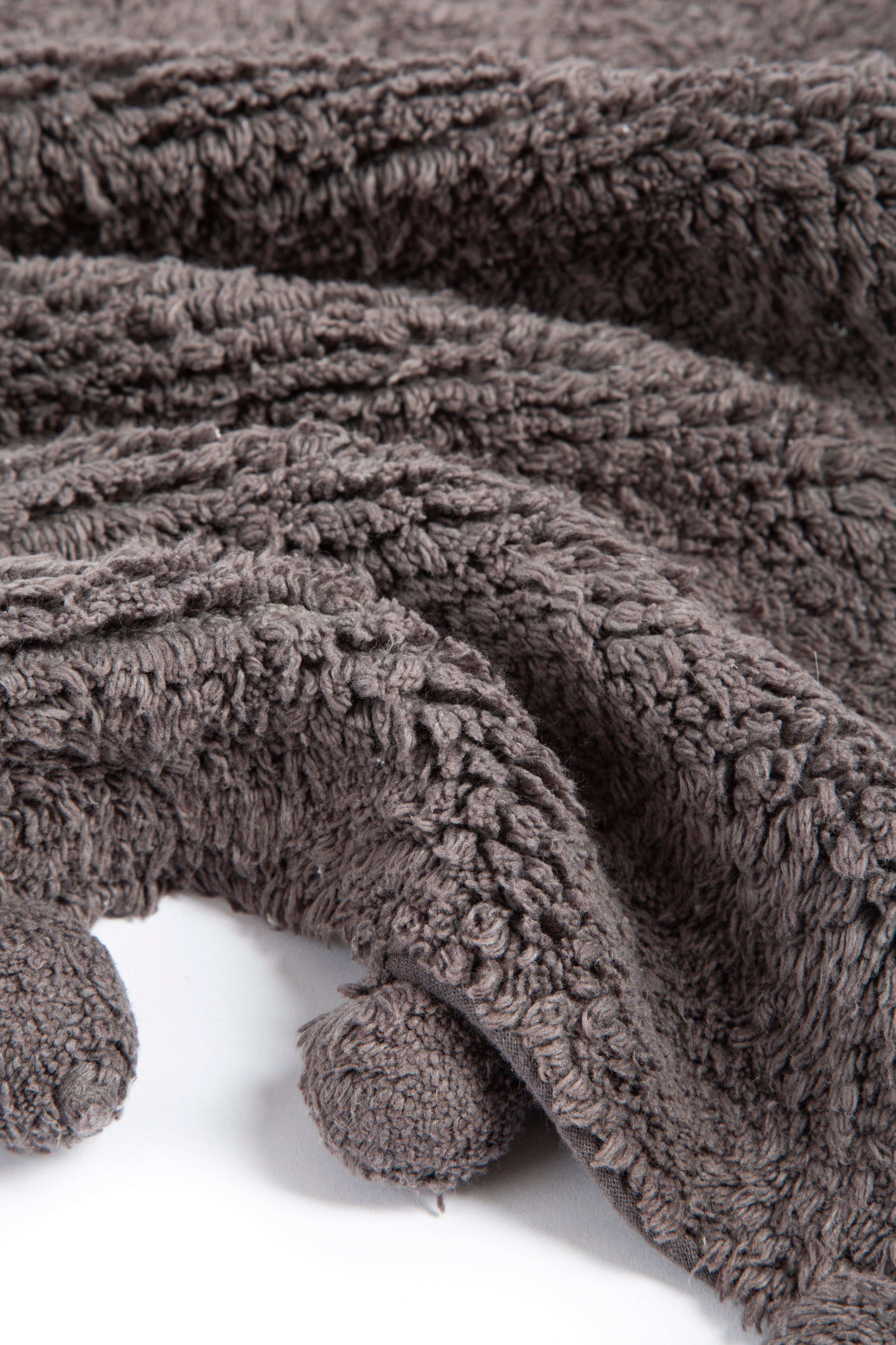 Alya 2 Piece Set Bath Mat 100% Cotton 40x60 + 60x90 Anthracite