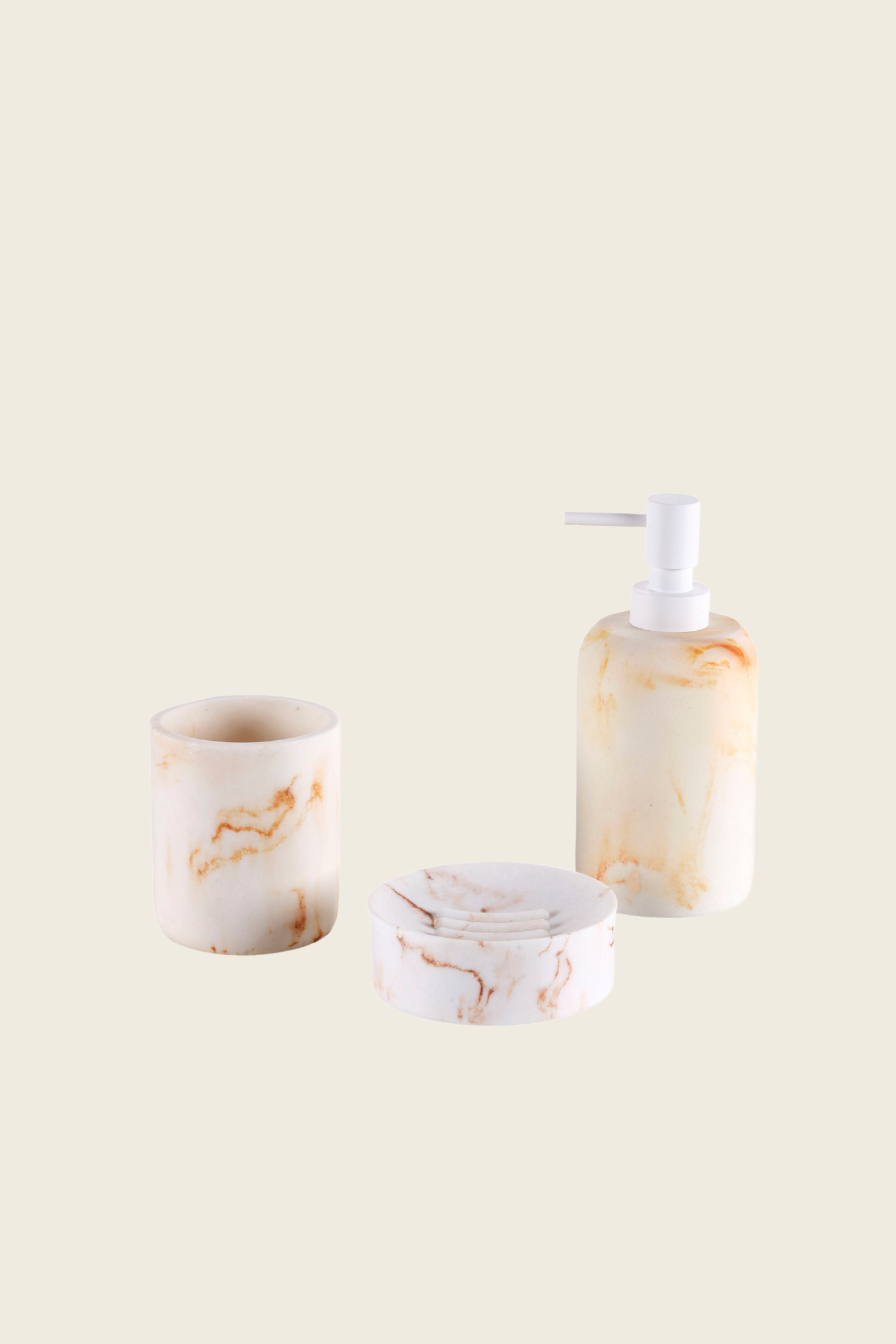 Cloud 3 Parça Banyo Seti Bej