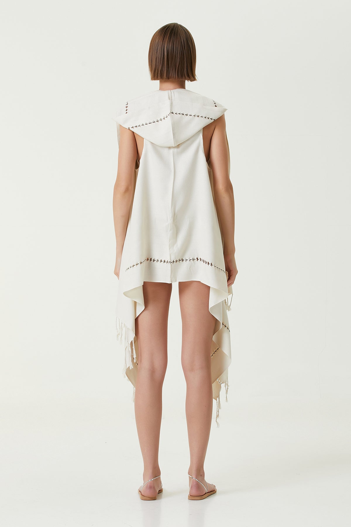 Layla Kapüşonlu Elbise Bej