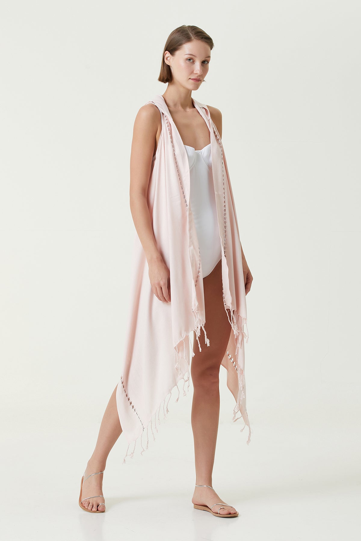 Layla Hooded Dress Powder