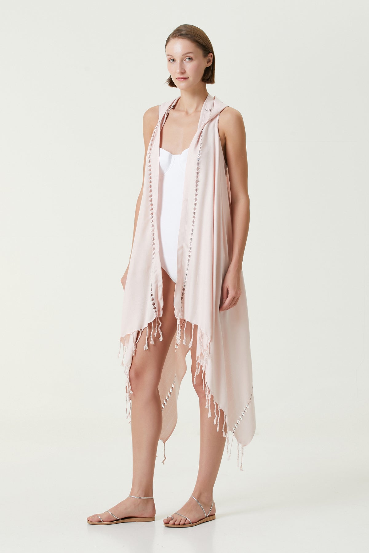 Layla Hooded Dress Powder