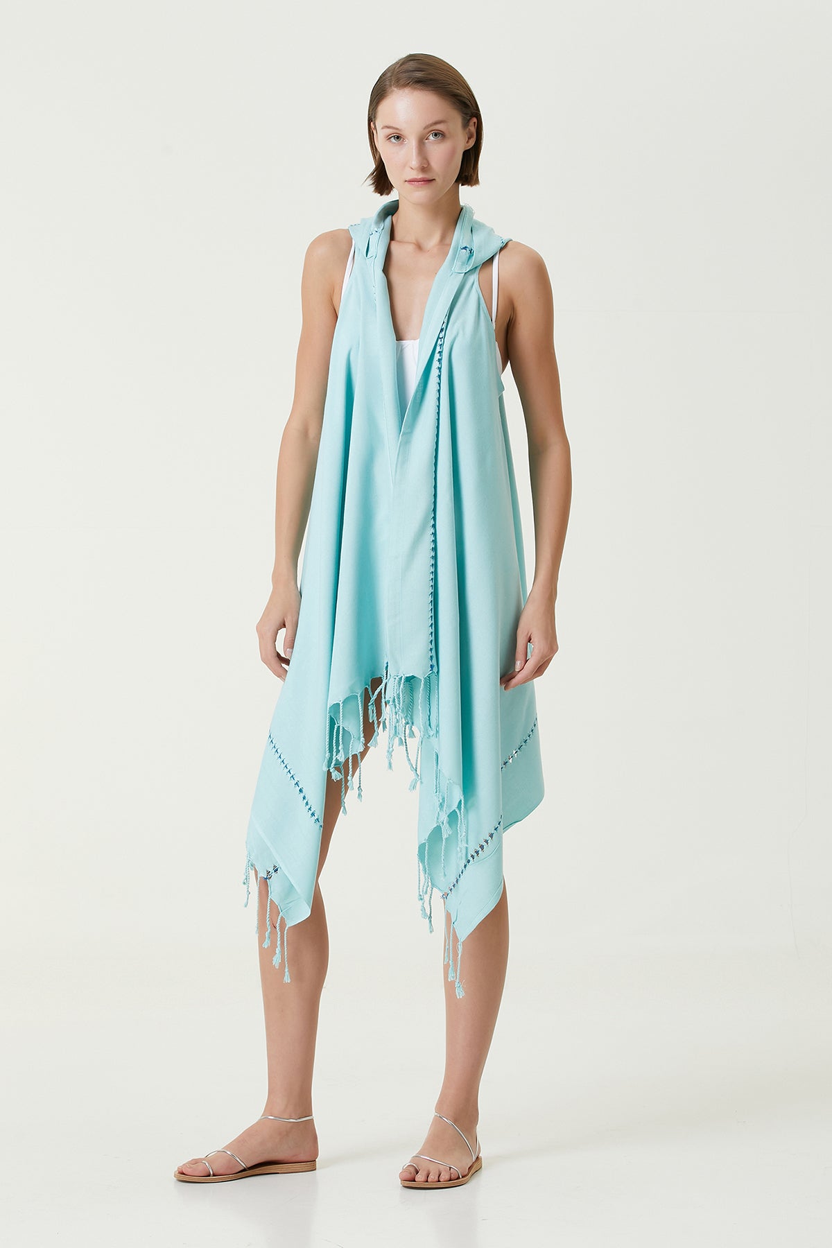 Layla Kapüşonlu Elbise Yeşil