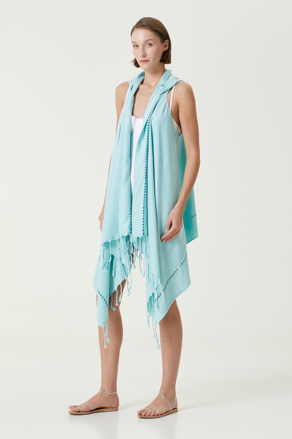 Layla Kapüşonlu Elbise Yeşil