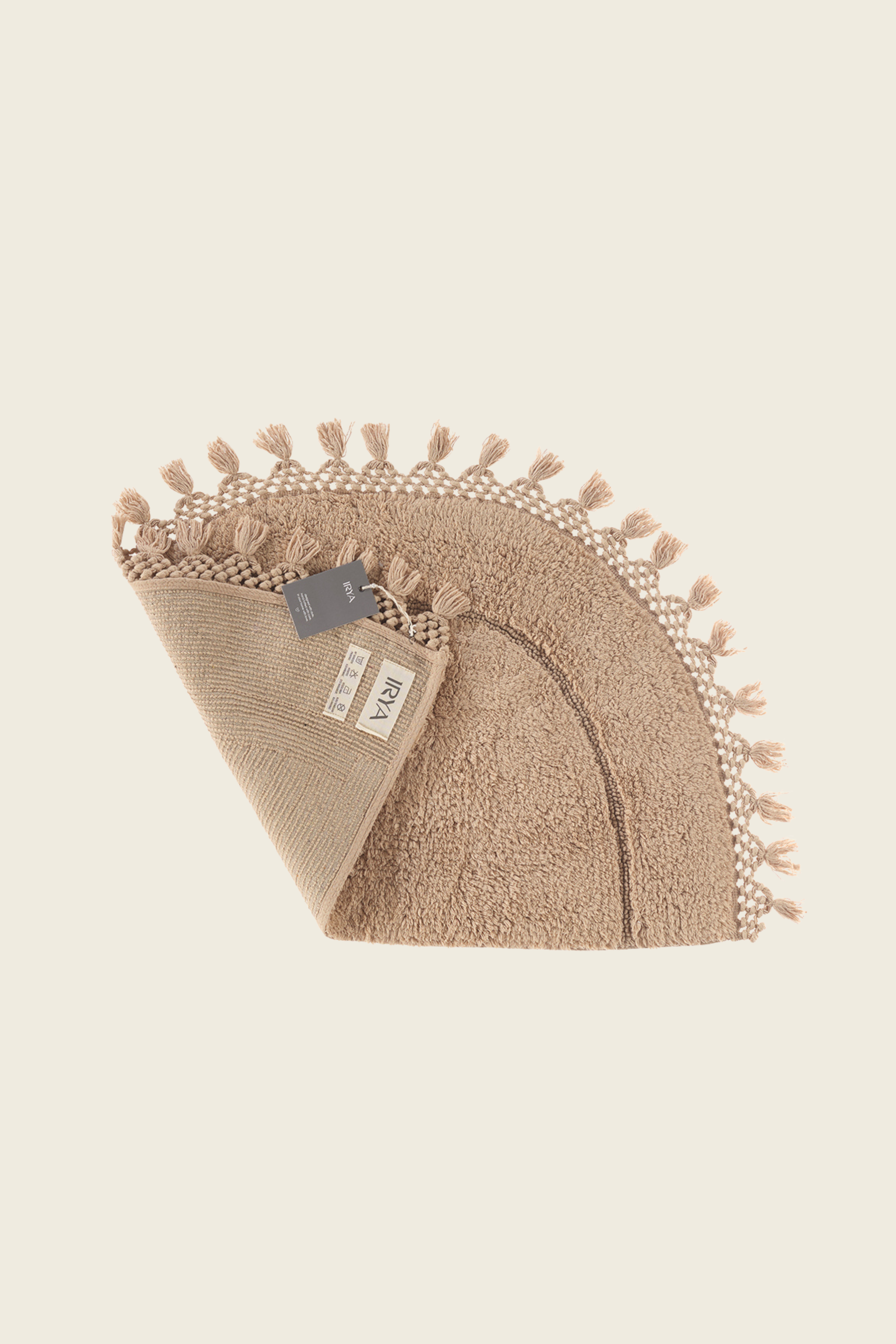 Nora Tekli Banyo Paspası %100 Pamuk 50x80 Bej