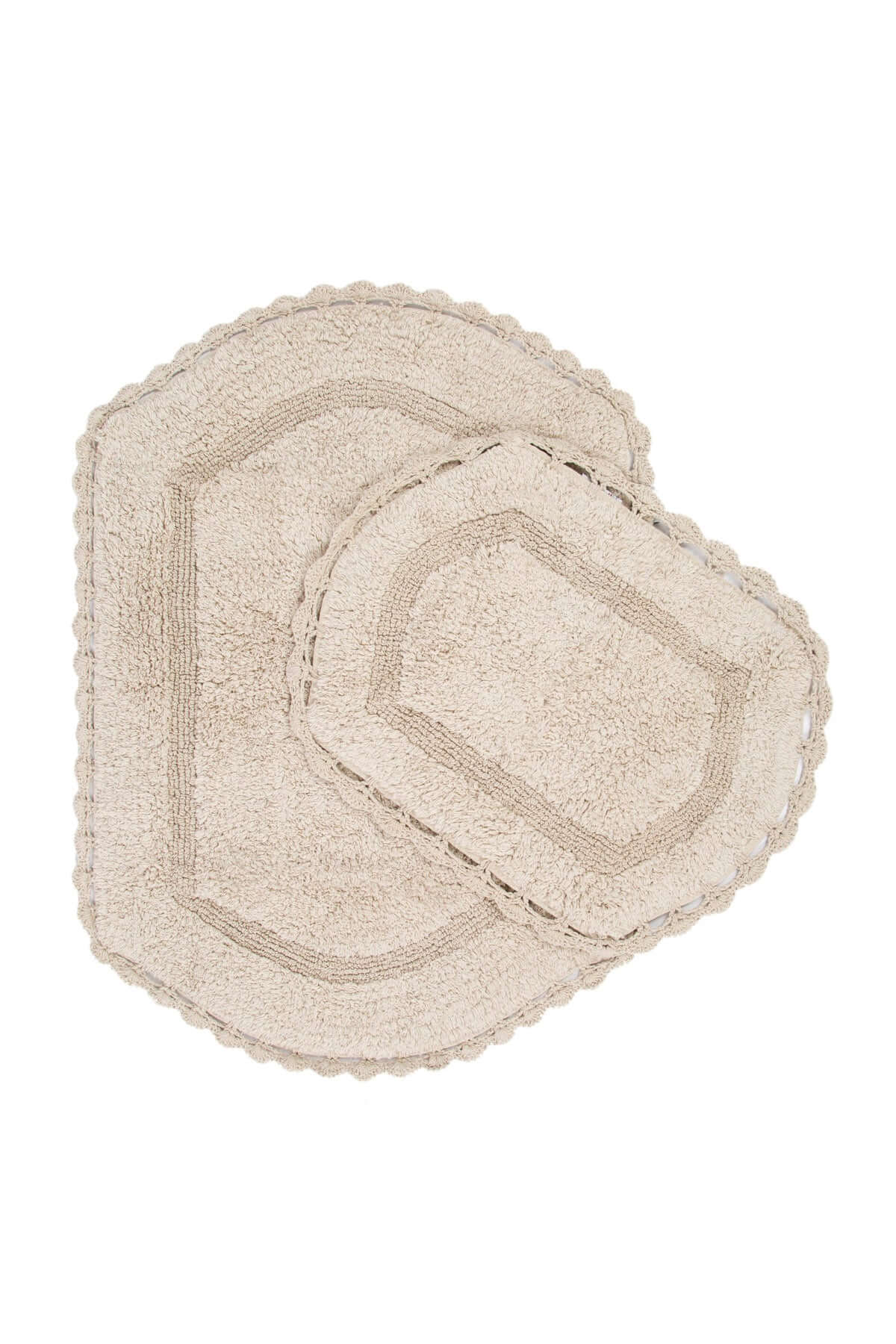 Dale 2 Piece Bath Mat Set 100% Cotton 40x60 + 60x90 Beige
