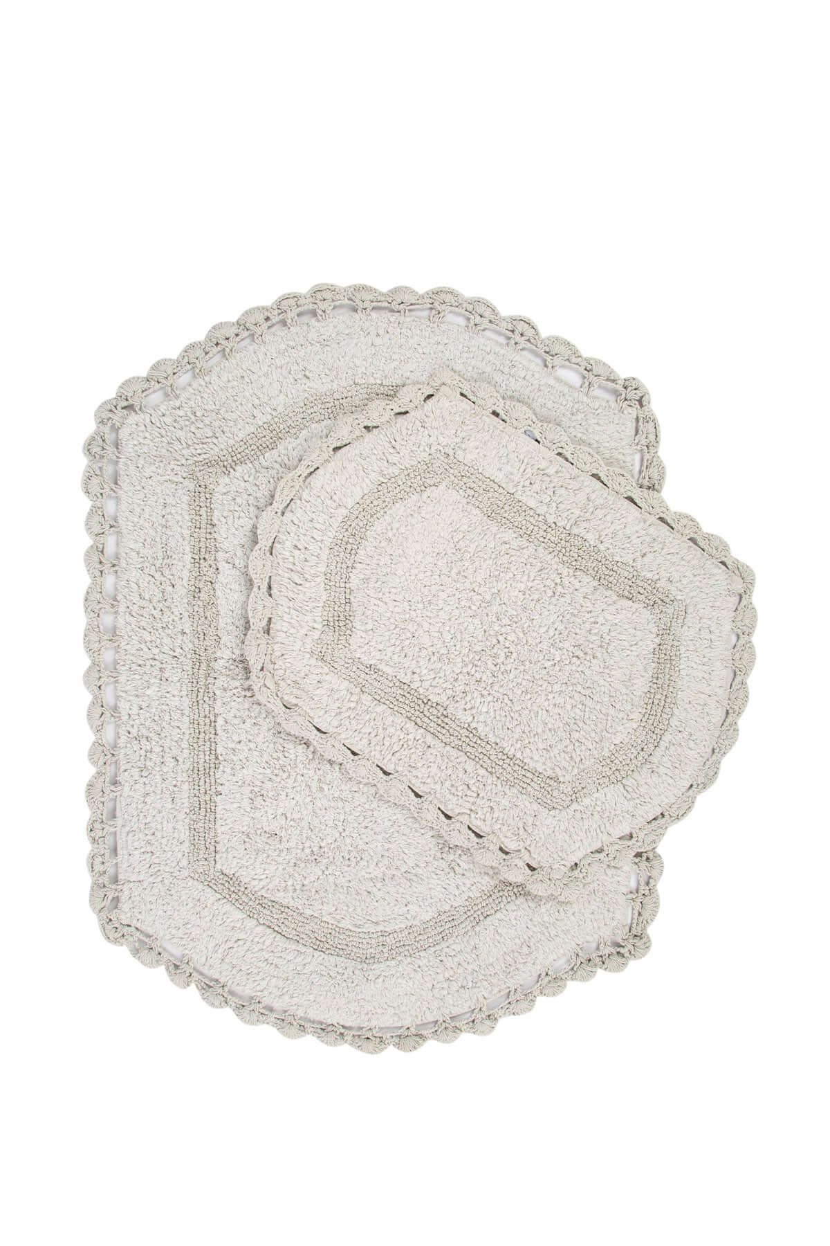 Dale 2 Piece Bath Mat Set 100% Cotton 40x60 + 60x90 Gray