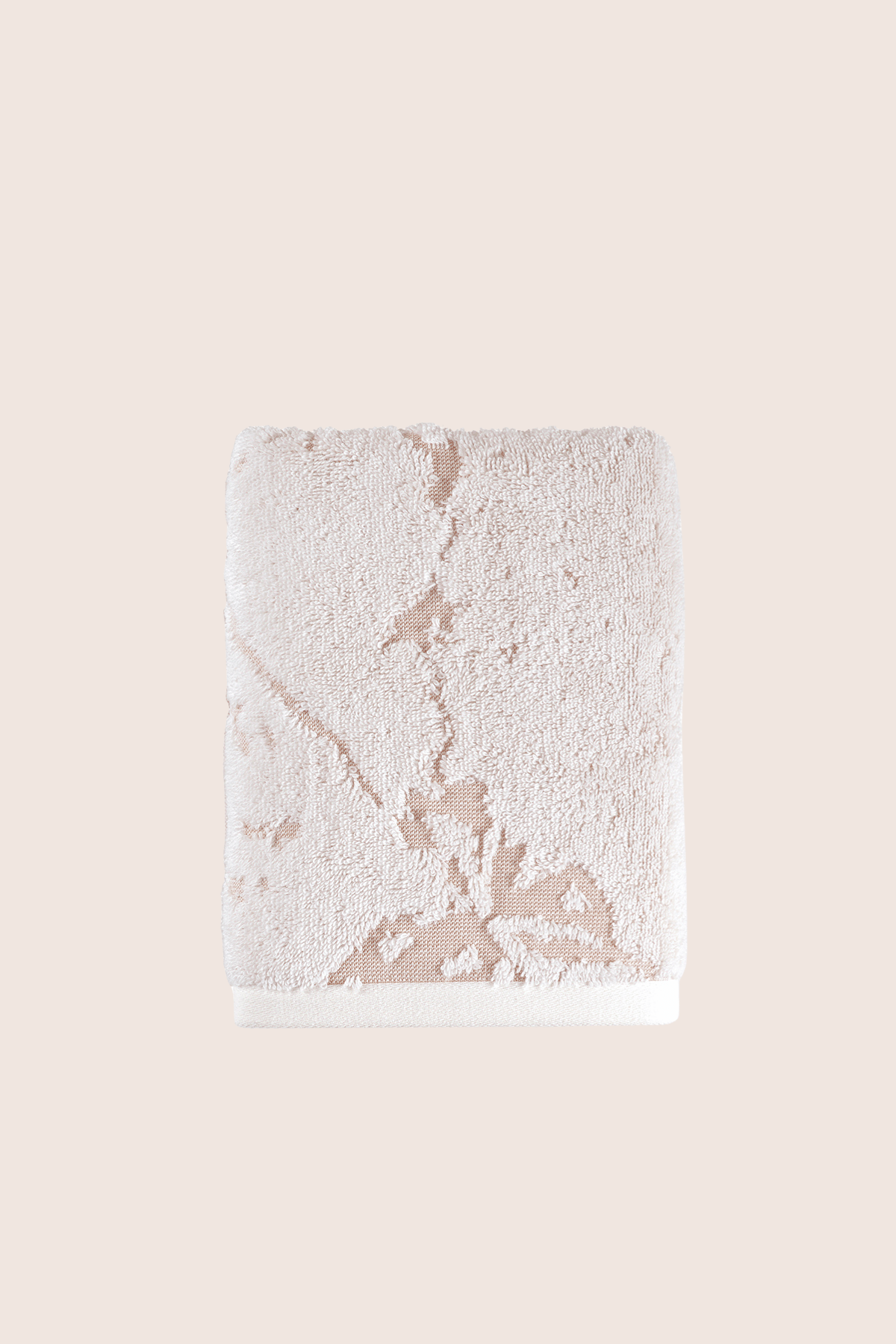 Marble %100 Pamuk Jakarlı El Havlusu 50x90cm Krem