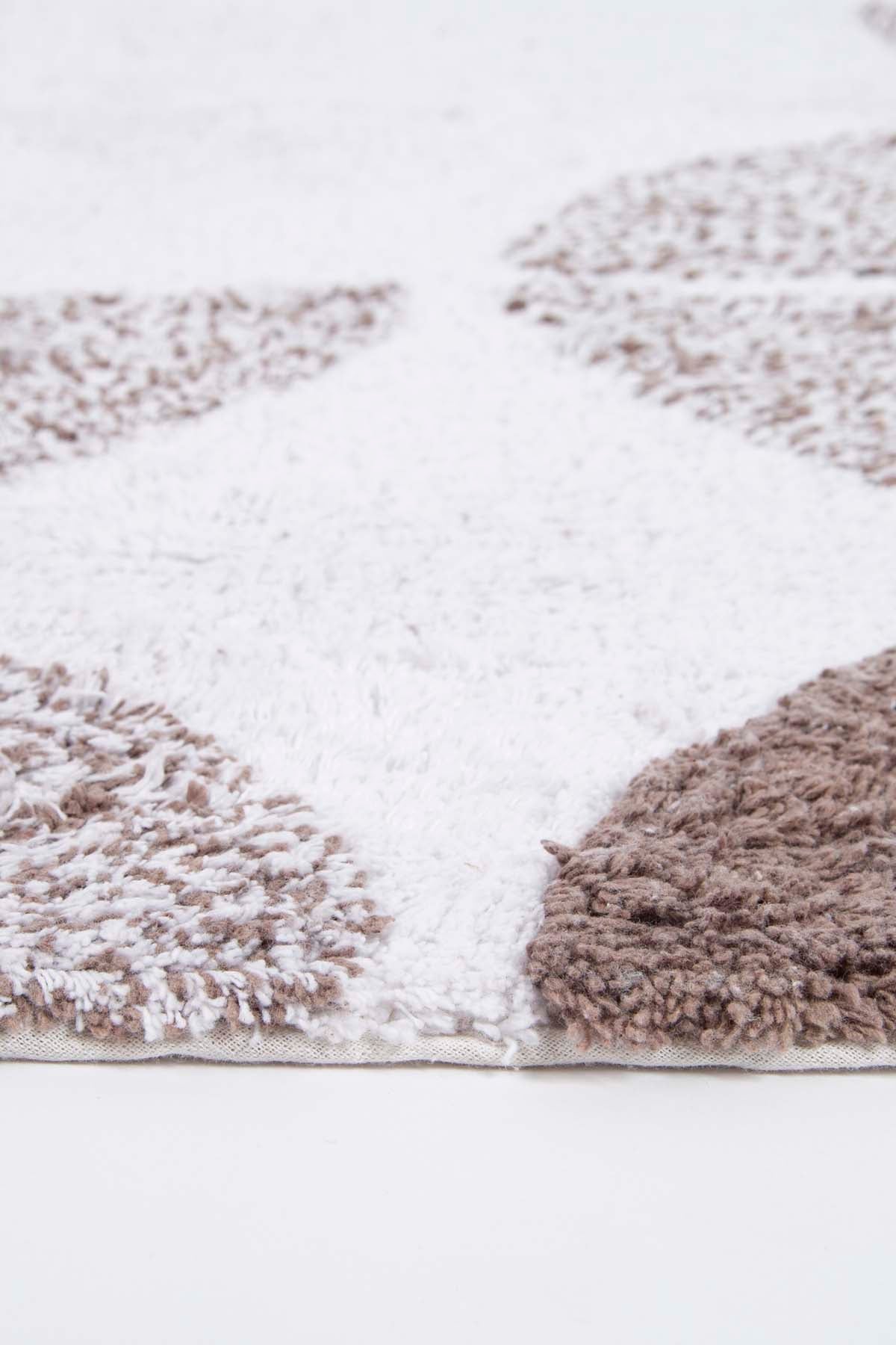 Brook Tekli Banyo Paspası %100 Pamuk 70x110 Ekru