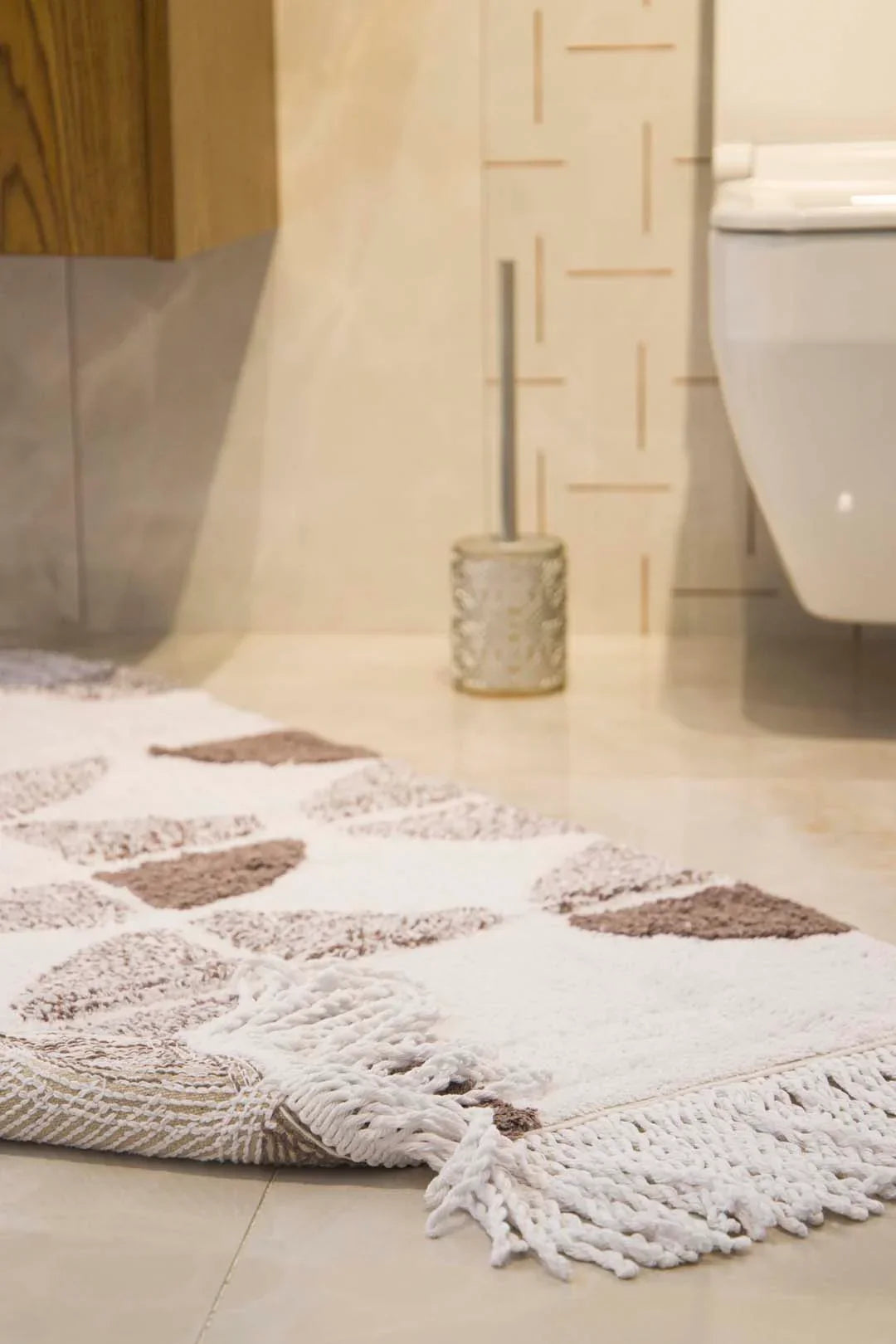 Brook Single Bath Mat 100% Cotton 70x110 Ecru