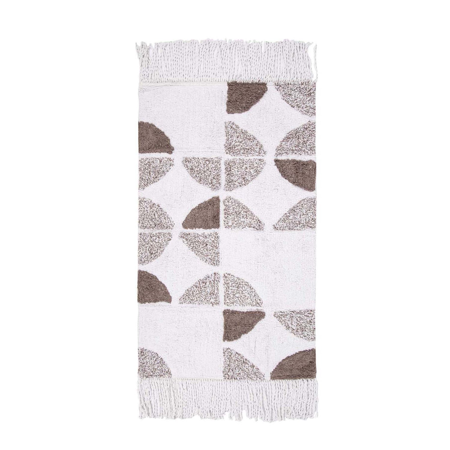 Brook Tekli Banyo Paspası %100 Pamuk 70x110 Ekru