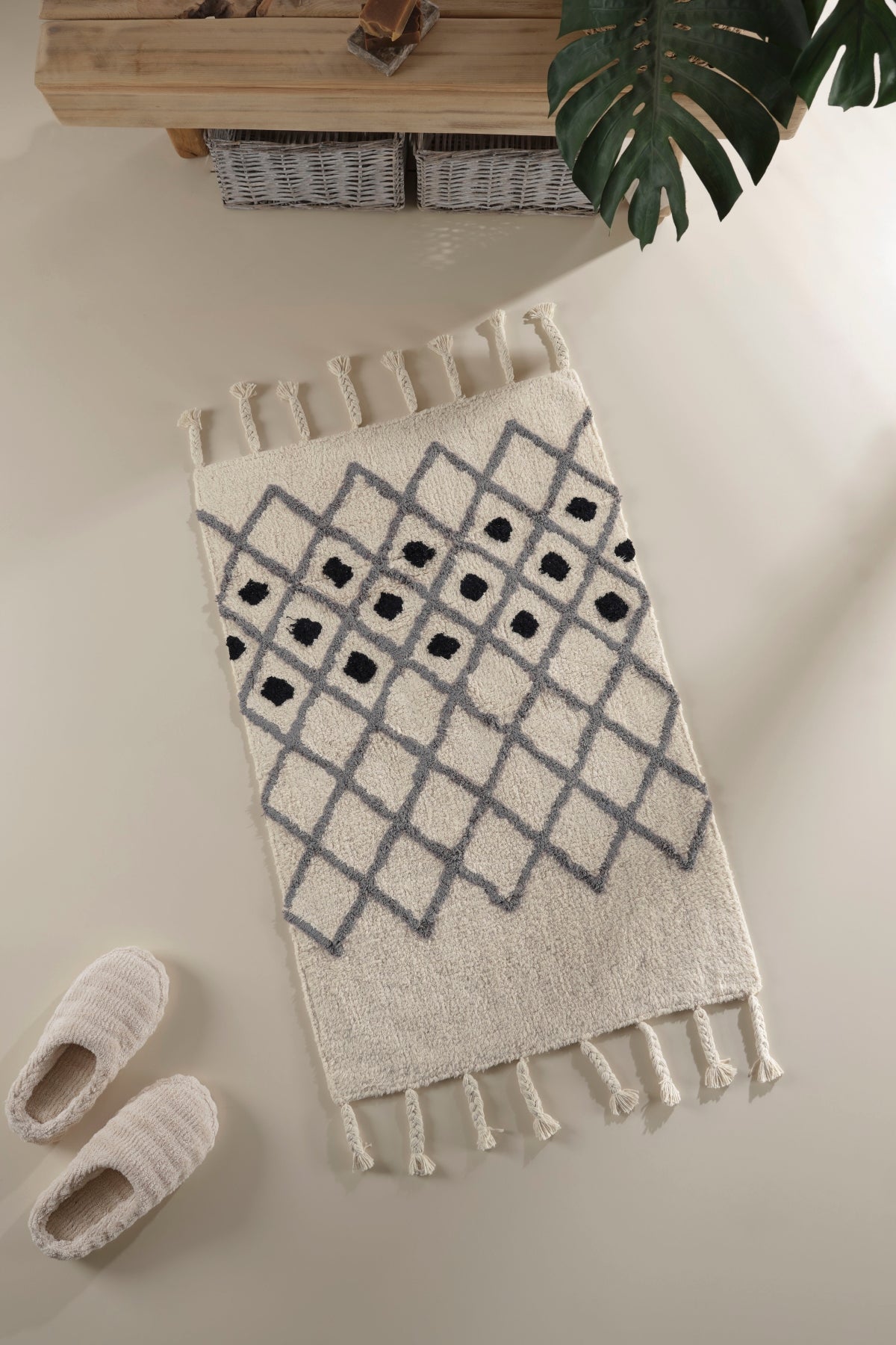 Neveda Single Bath Mat 100% Cotton 60x90 Grey