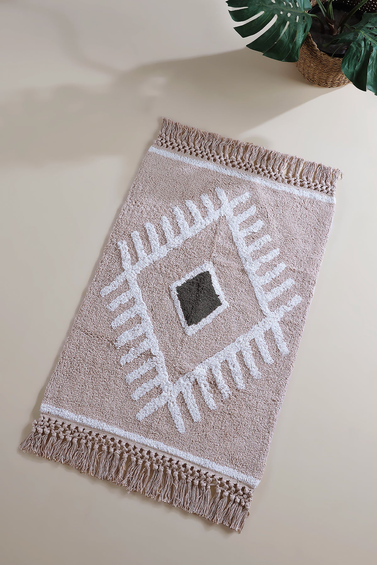 Nell Single Bath Mat 100% Cotton 60x90 Grey