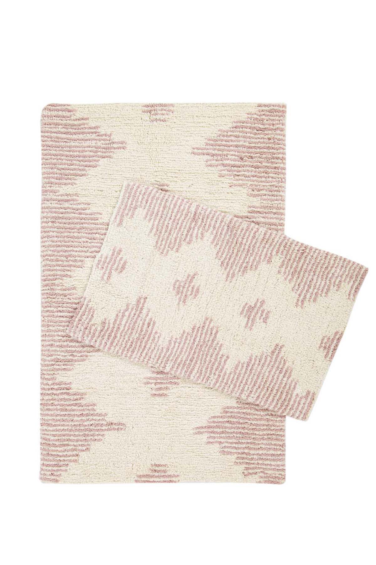 Mistic 2’li Takım Banyo Paspası %100 Pamuk 40x60 + 60x90 Pembe