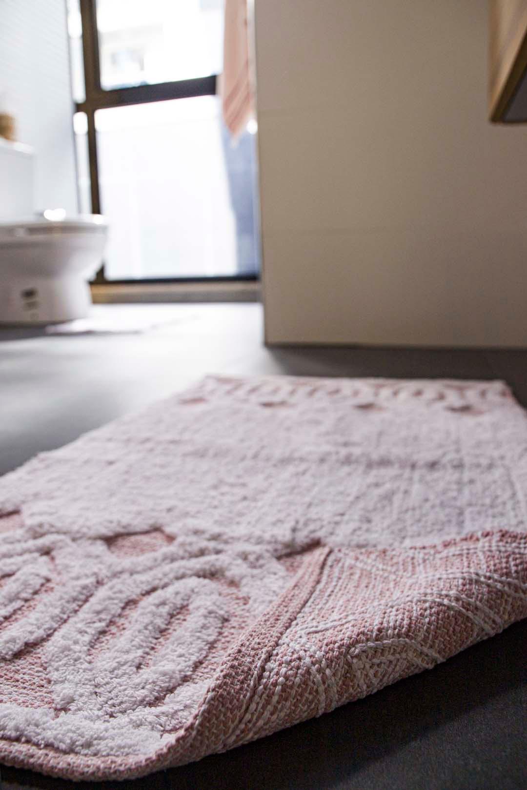 Sherry Single Bath Mat 100% Cotton 70x110 Pink