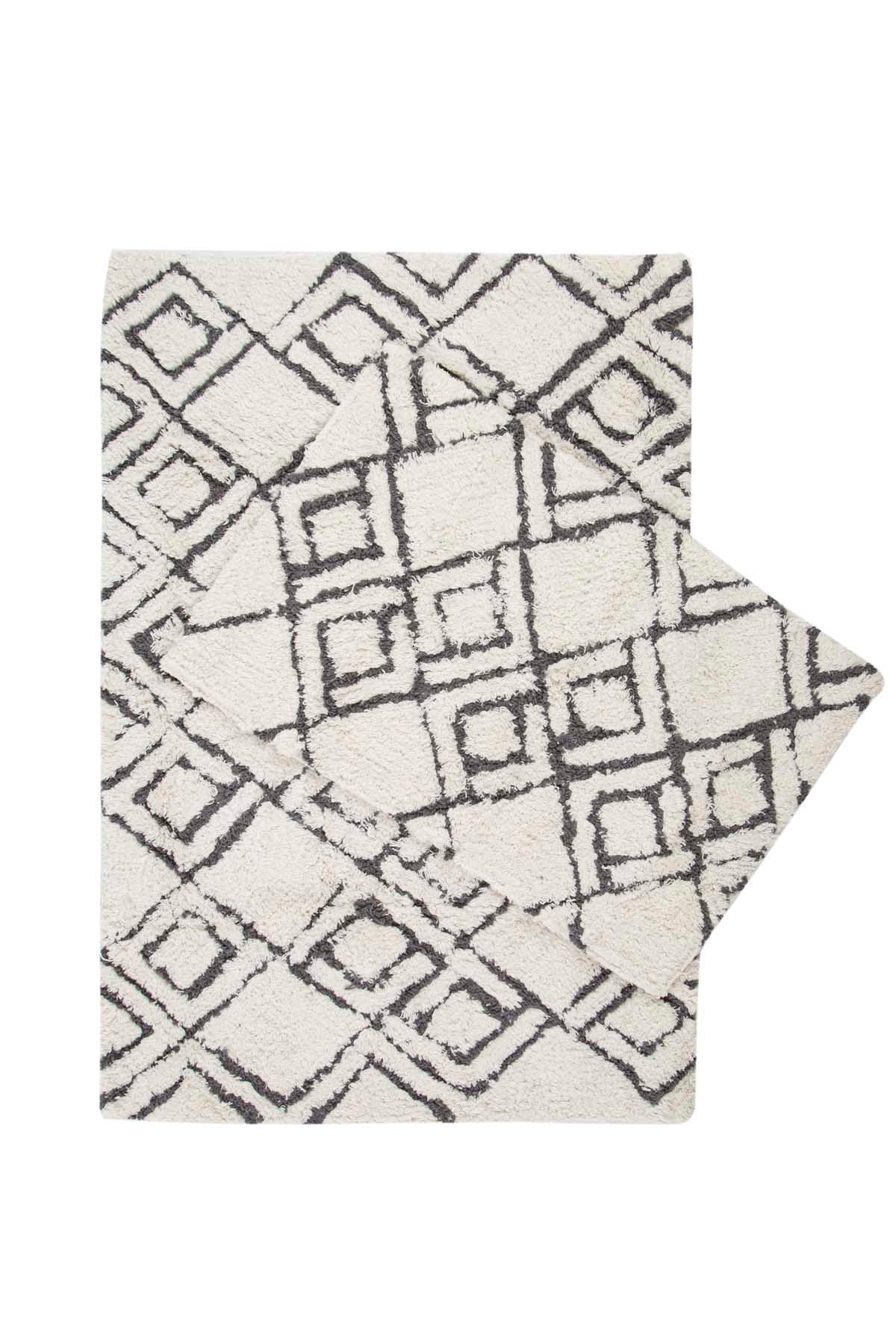 Cava 2’li Takım Banyo Paspası %100 Pamuk 40x60 + 60x90 Gri