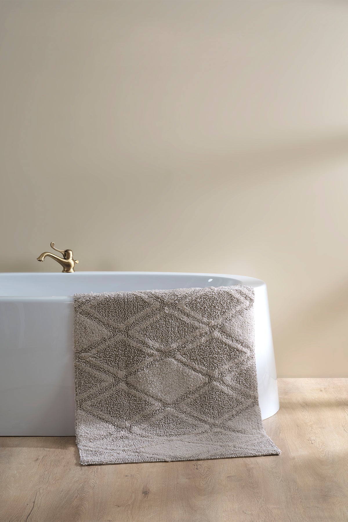 Maxi Single Bath Mat 100% Cotton 70x110 Beige