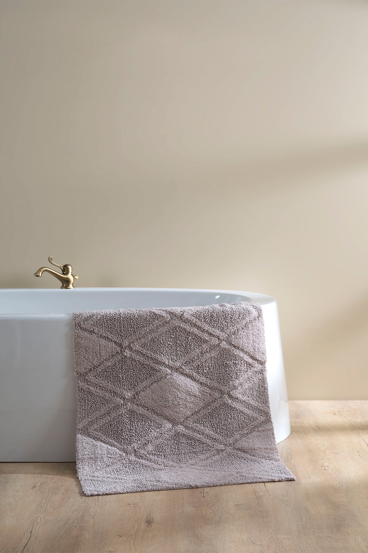 Maxi Tekli Banyo Paspası %100 Pamuk 70x110 Gri