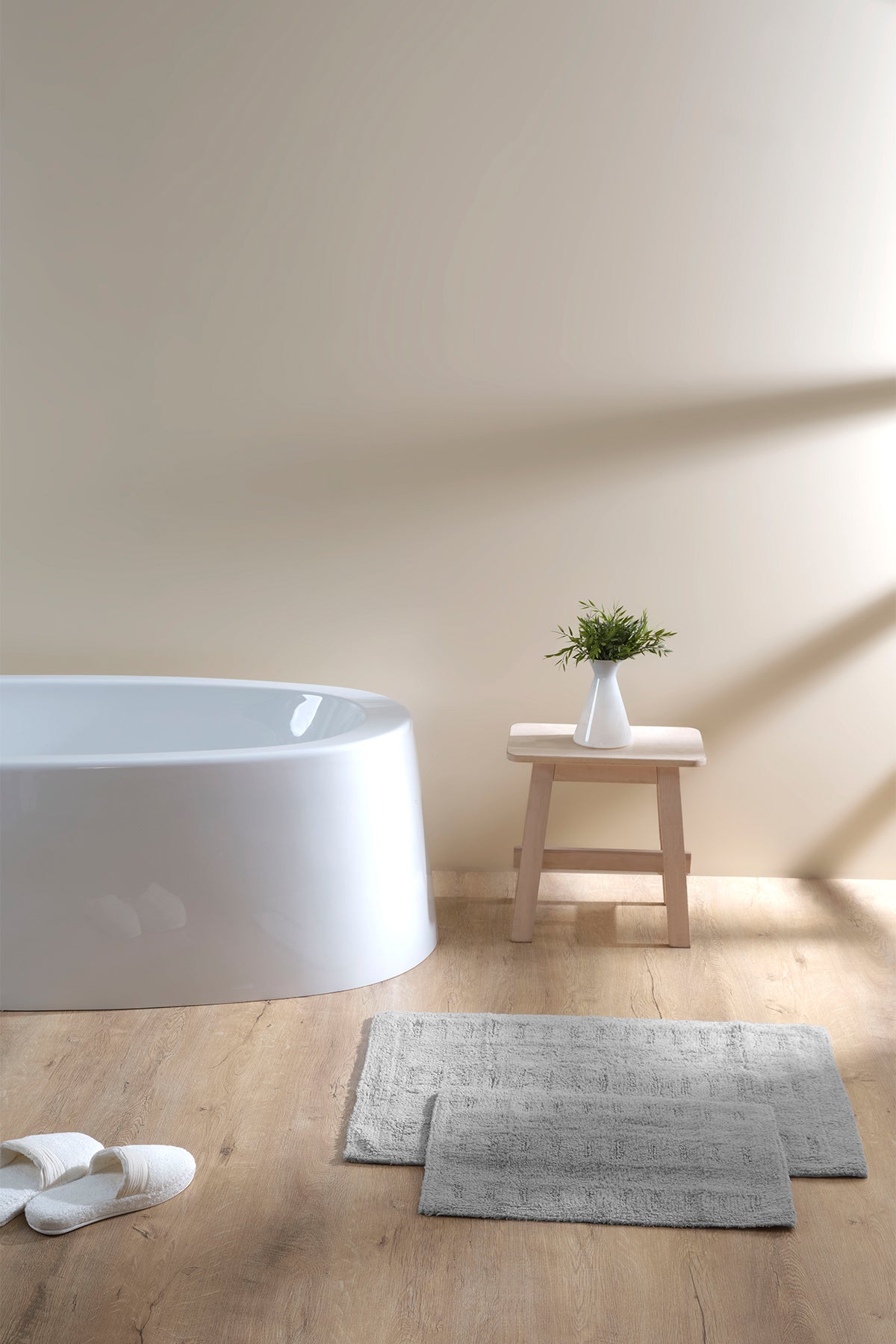 Togo 2 Piece Bath Mat Set 100% Cotton 40x60 + 60x90 Gray