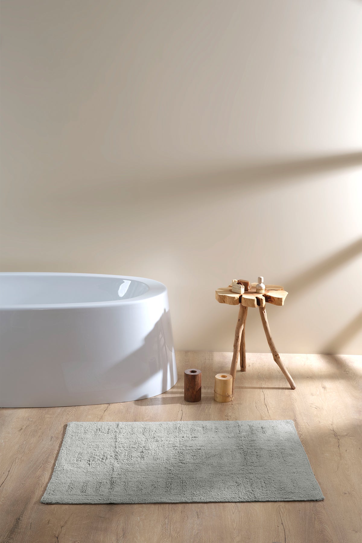 Togo Tekli Banyo Paspası %100 Pamuk 70x110 Gri