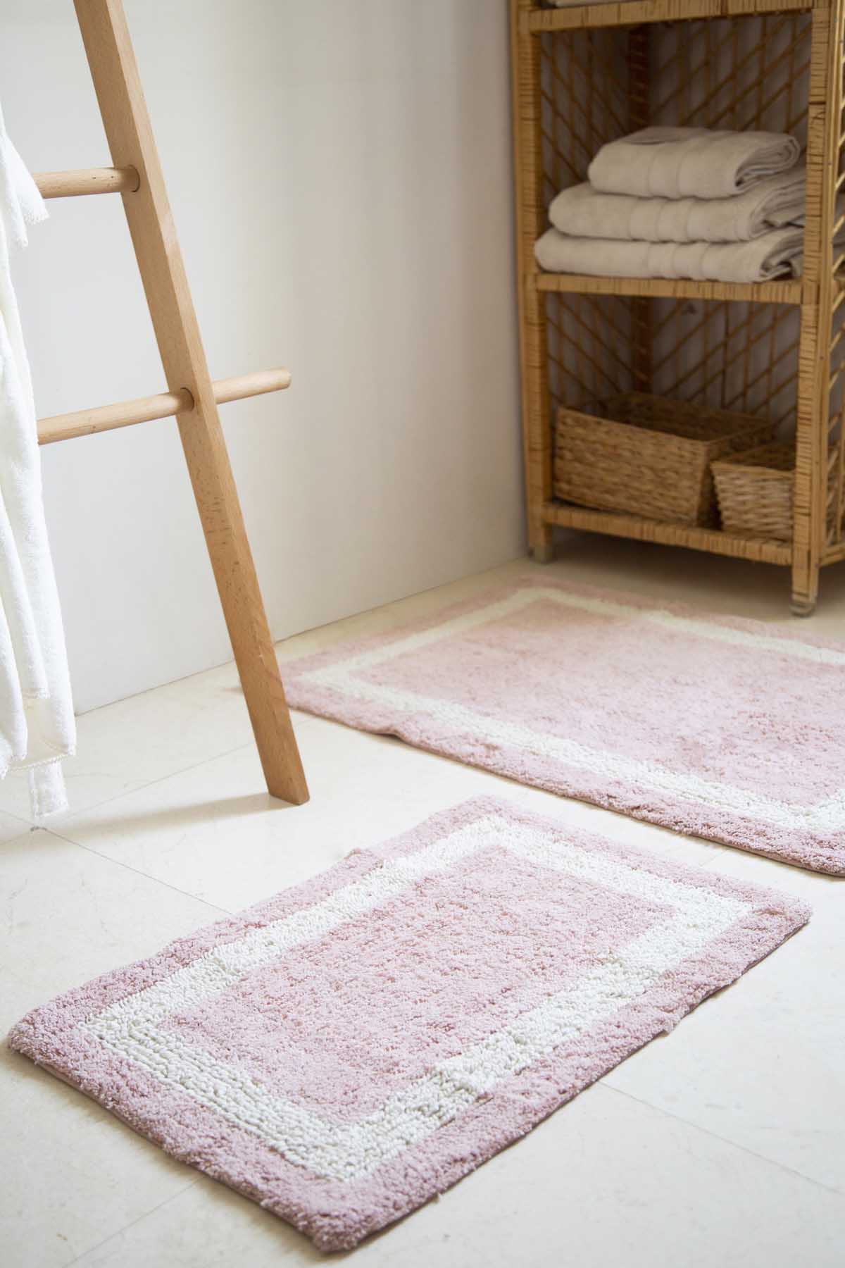 Liberte 2’li Takım Banyo Paspası %100 Pamuk 40x60 + 60x90 Pembe