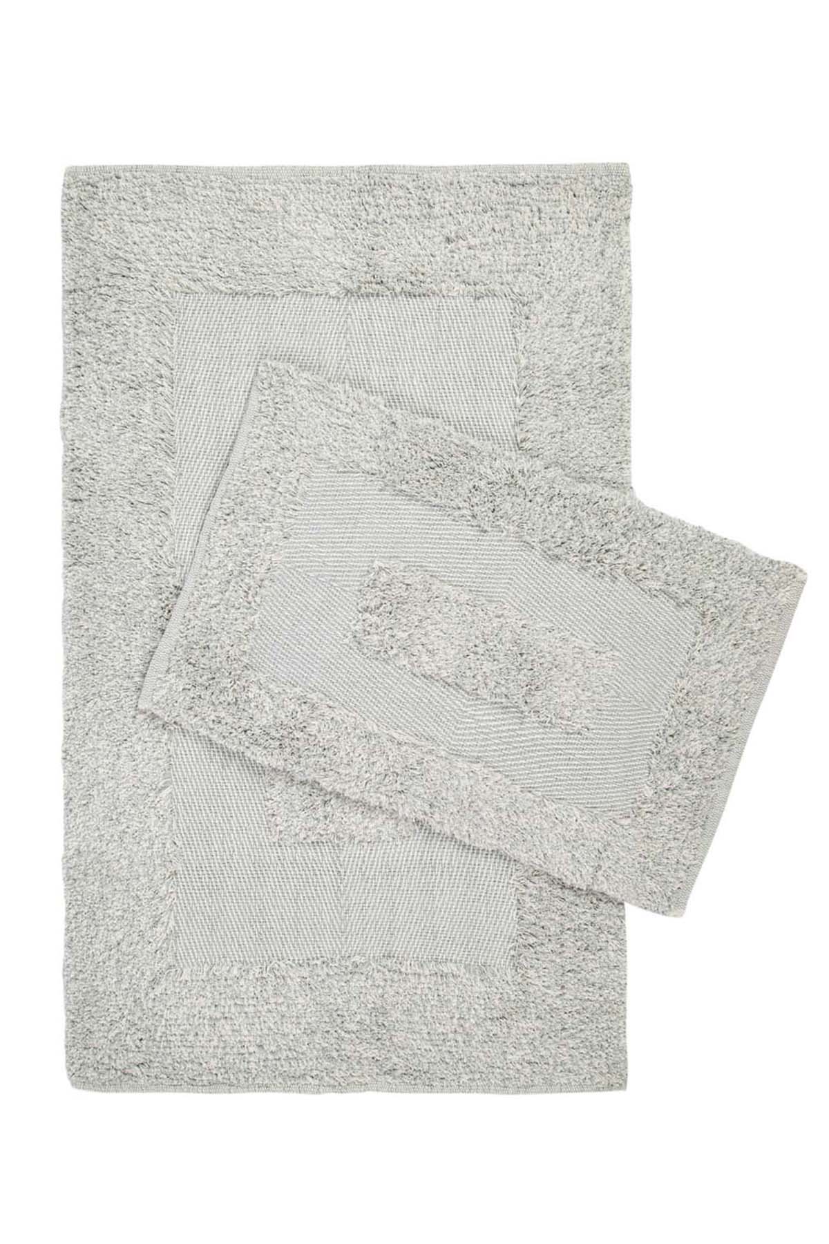 Vivian 2 Piece Bath Mat Set 100% Cotton 40x60 + 60x90 Blue