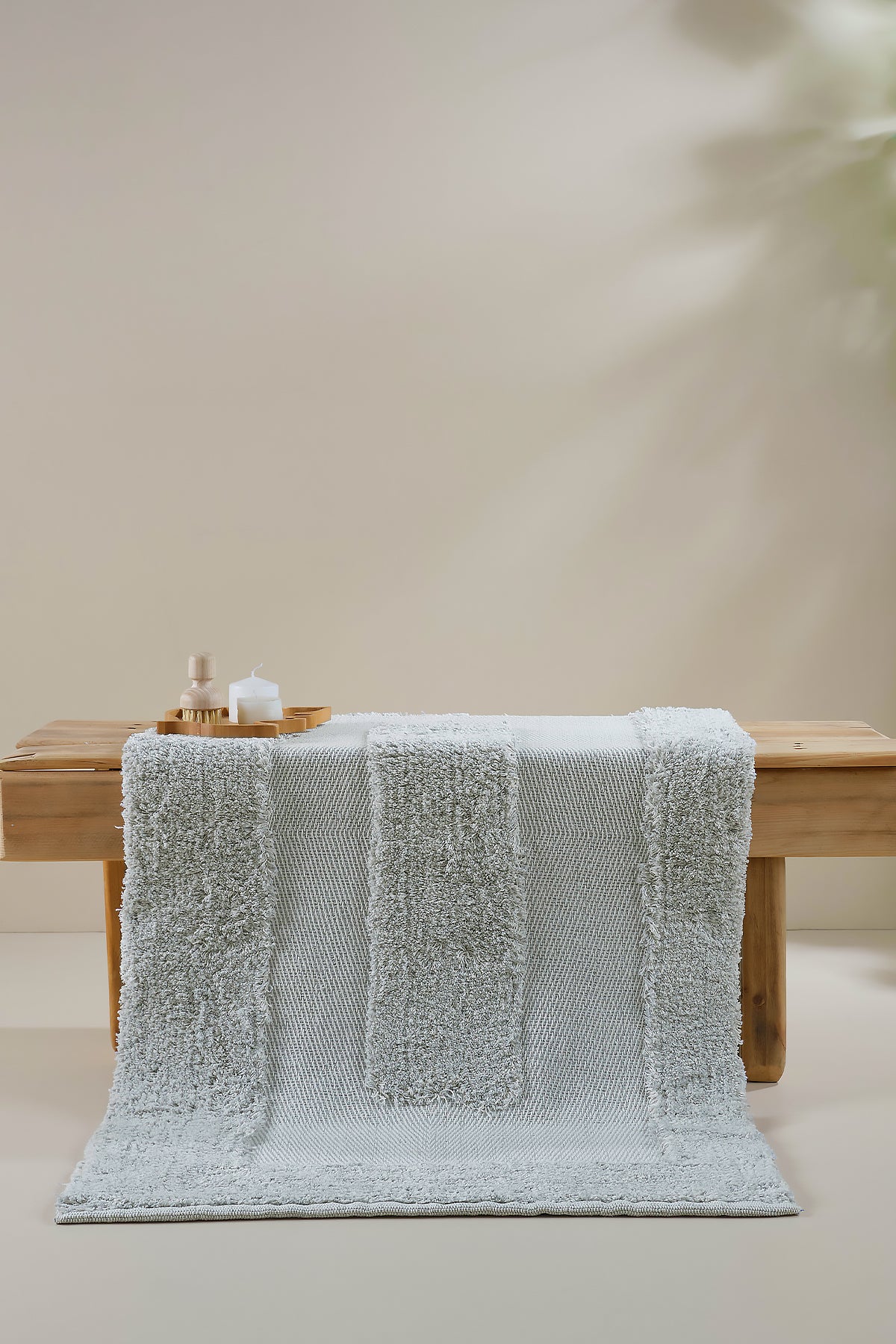 Vivian Tekli Banyo Paspası %100 Pamuk 70x110 Mavi