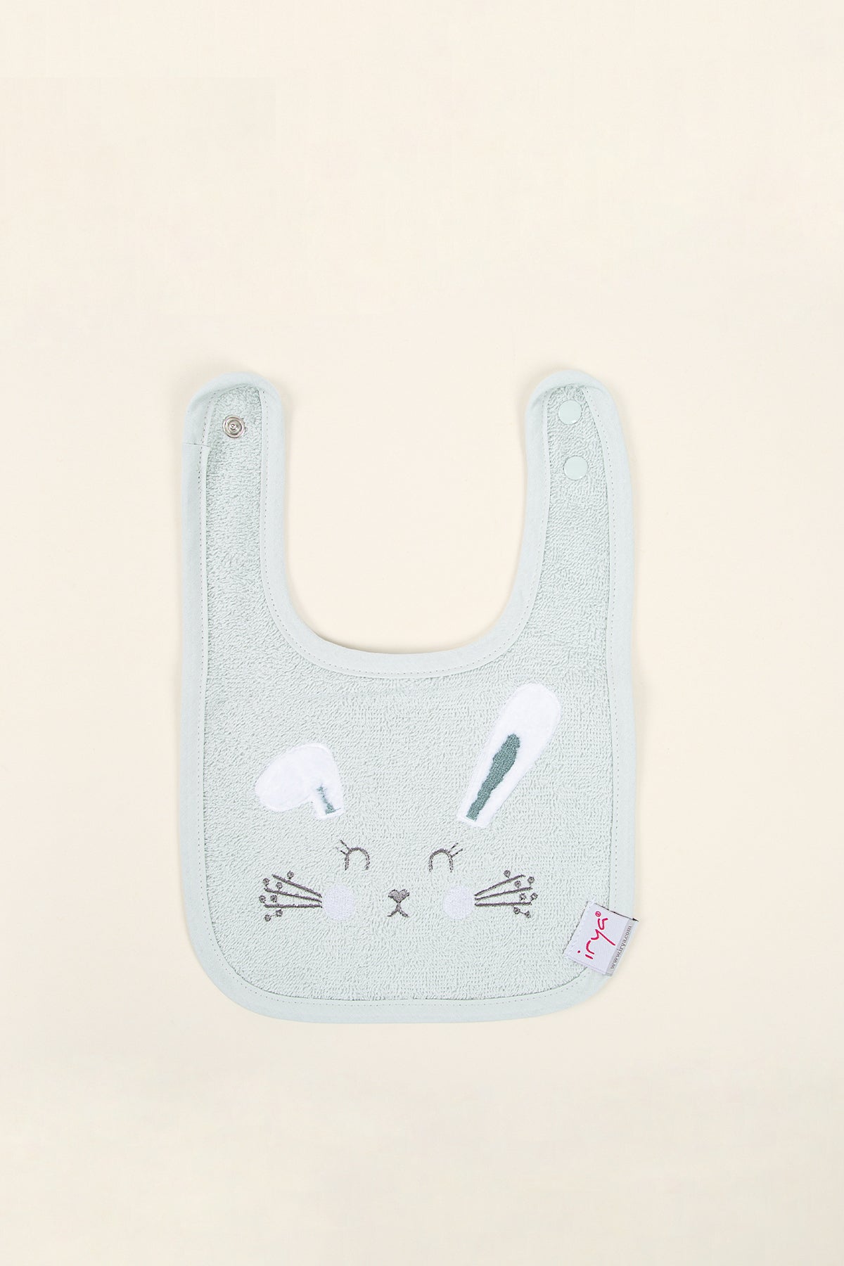 Bunny 2-Piece Organic Cotton Newborn Gift Set Mint | Towel, Bib