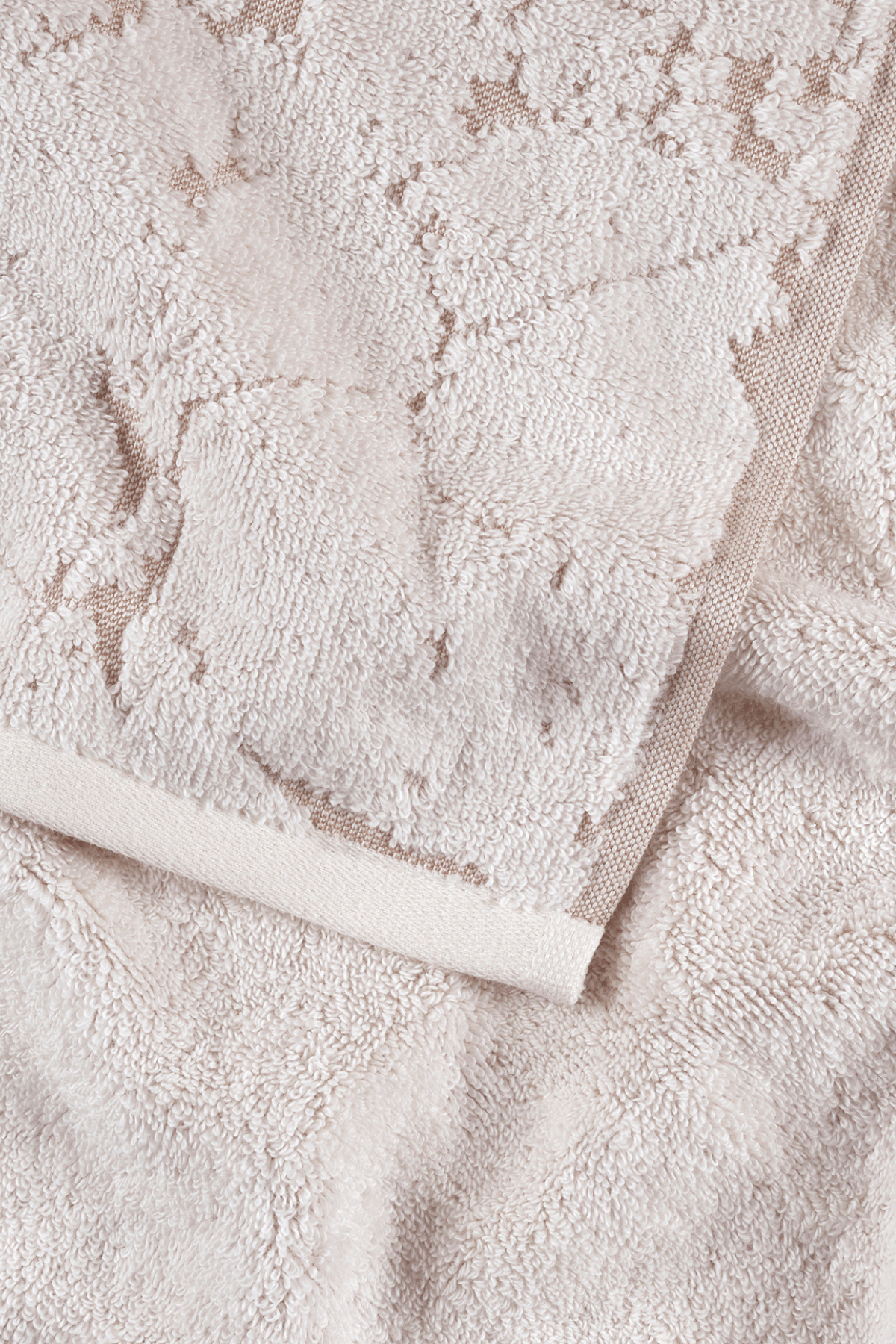 Marble %100 Pamuk Jakarlı El Havlusu 50x90cm Krem