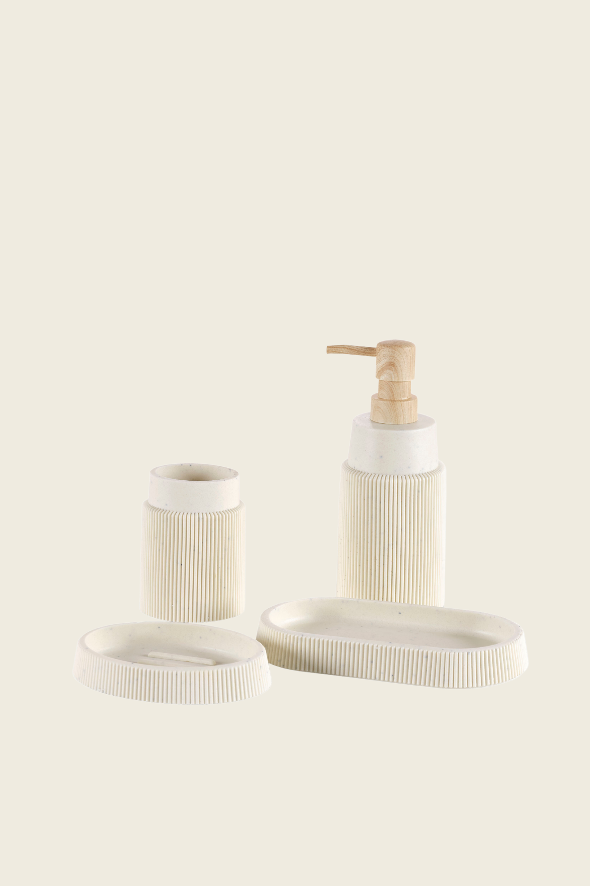 Earth 4 Parça Banyo Seti Bej