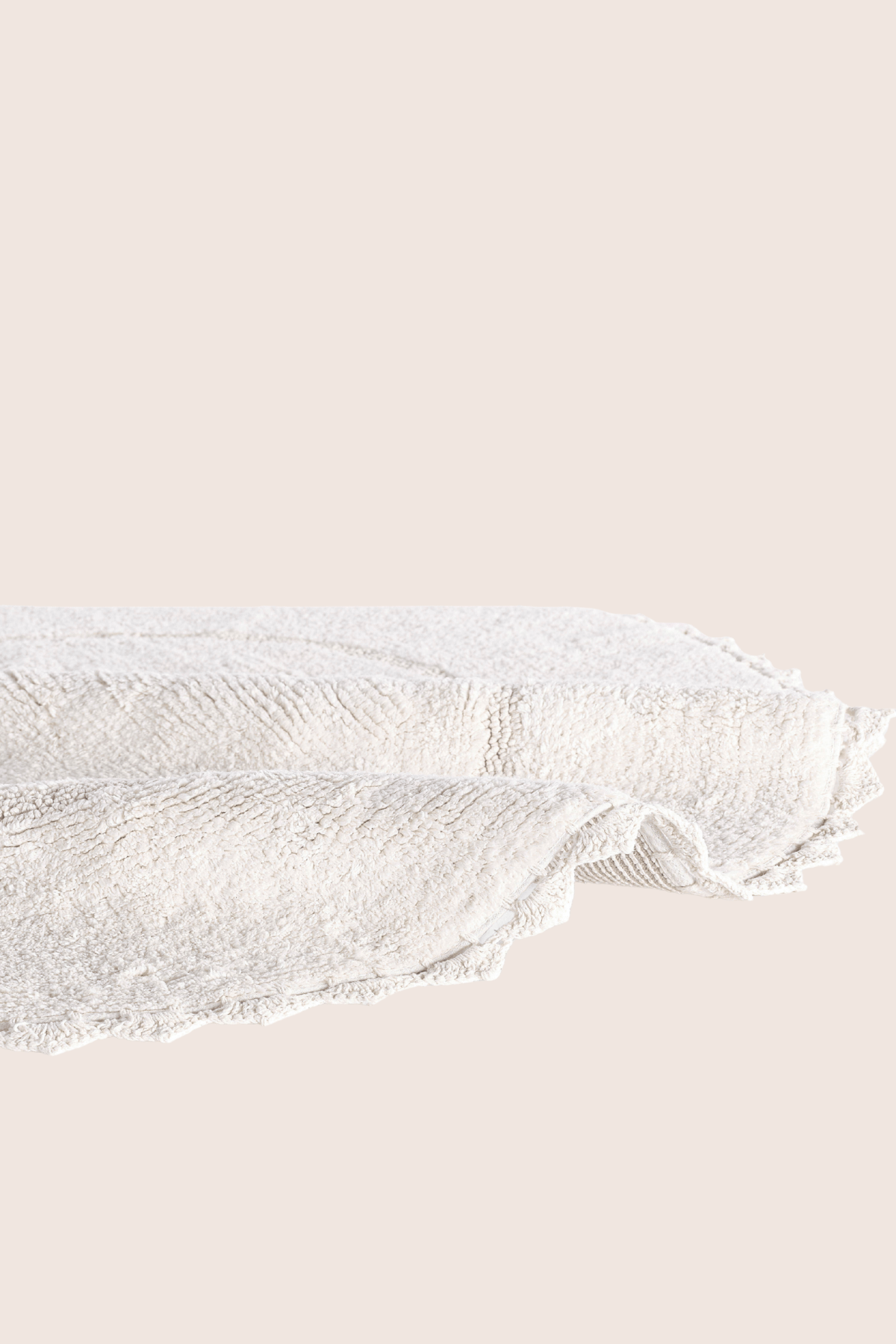 Cathy Yuvarlak Banyo Paspası %100 Pamuk 100x100 Ekru