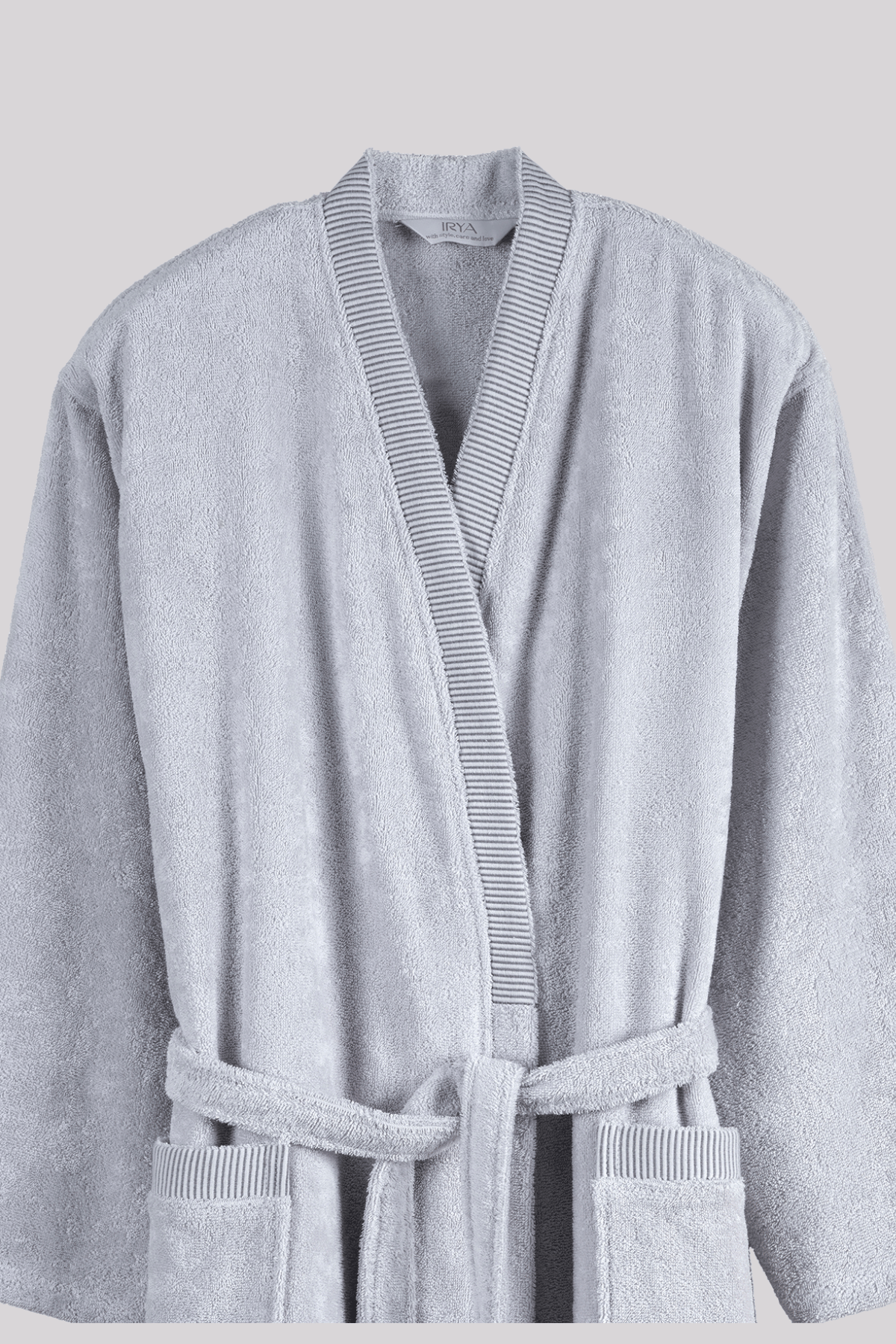 Marble %100 Pamuk Kadın Bornoz Gri