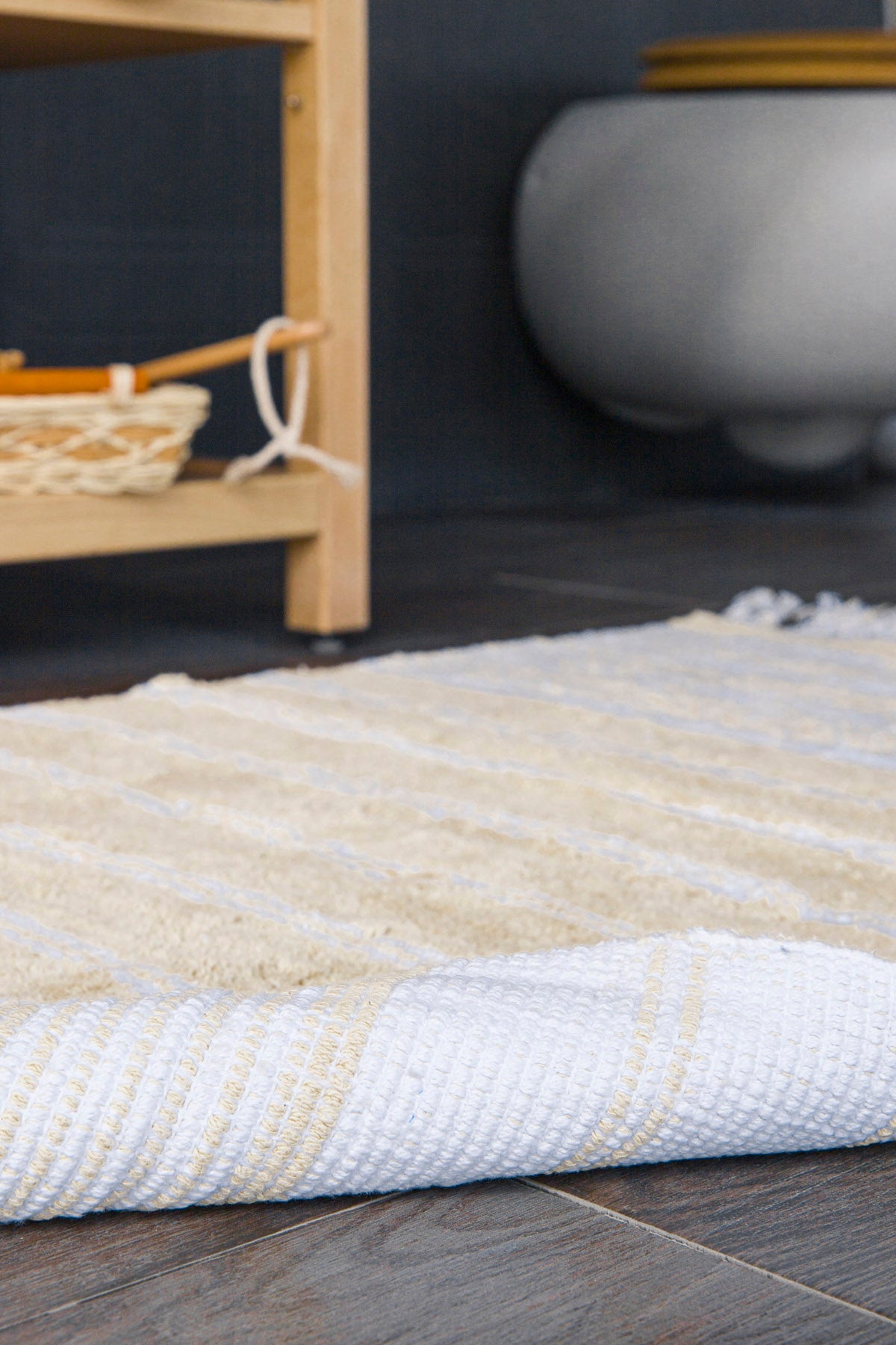 Martil Single Bath Mat 100% Cotton 70x110 Beige